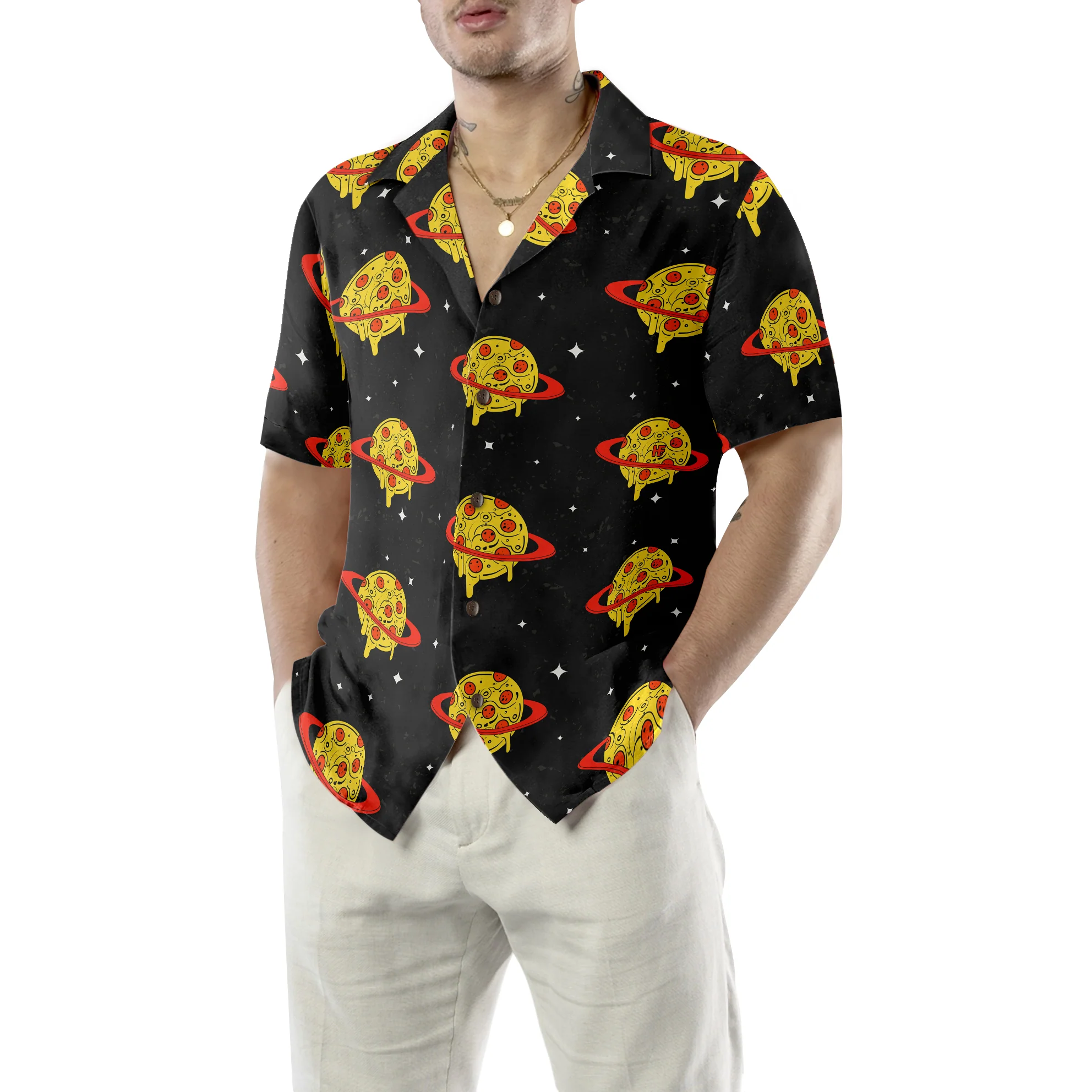 Pizza Planets Shirt Hawaiian Shirt Aloha Shirt For Men and Women