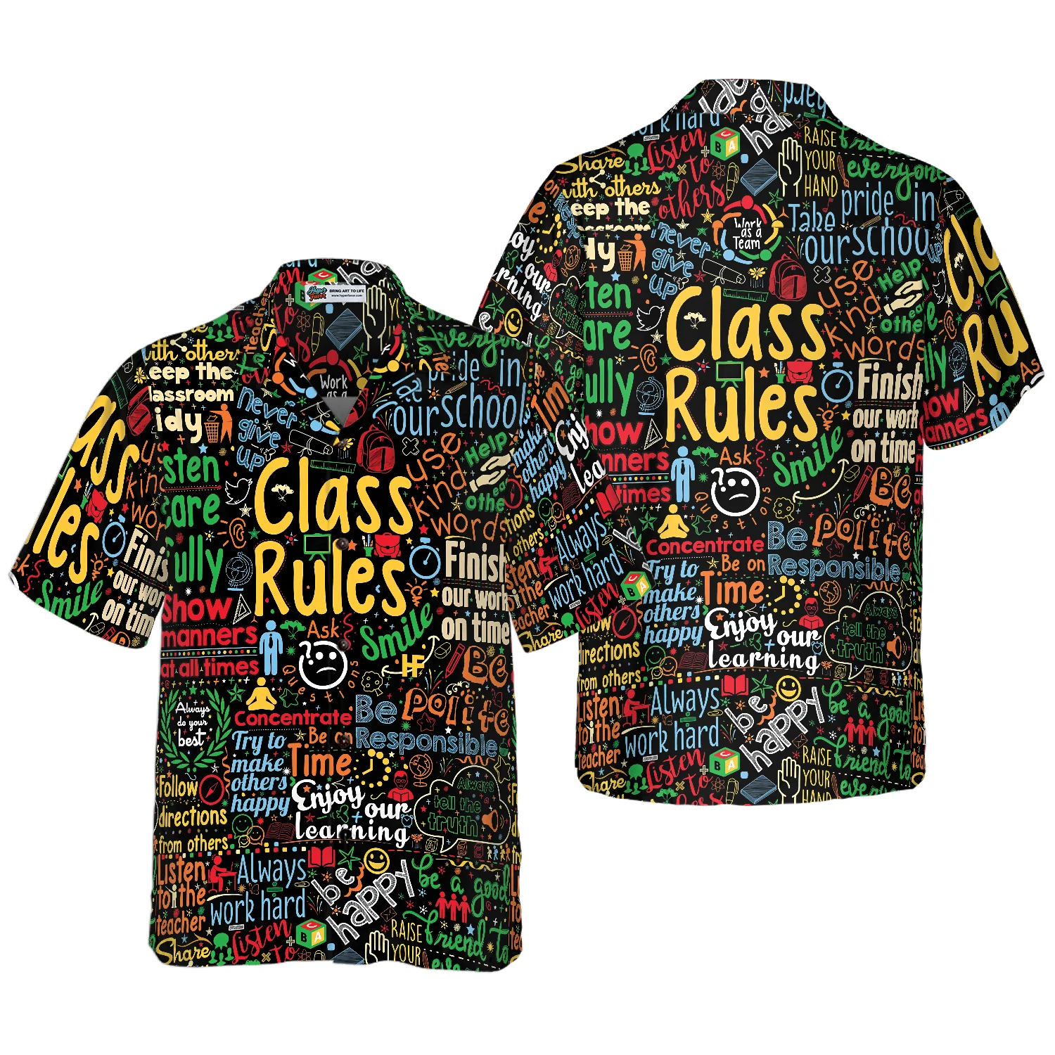 Class Rules Teacher Hawaiian Shirt Teacher Shirt Best Gift For Teachers Aloha Shirt For Men and Women