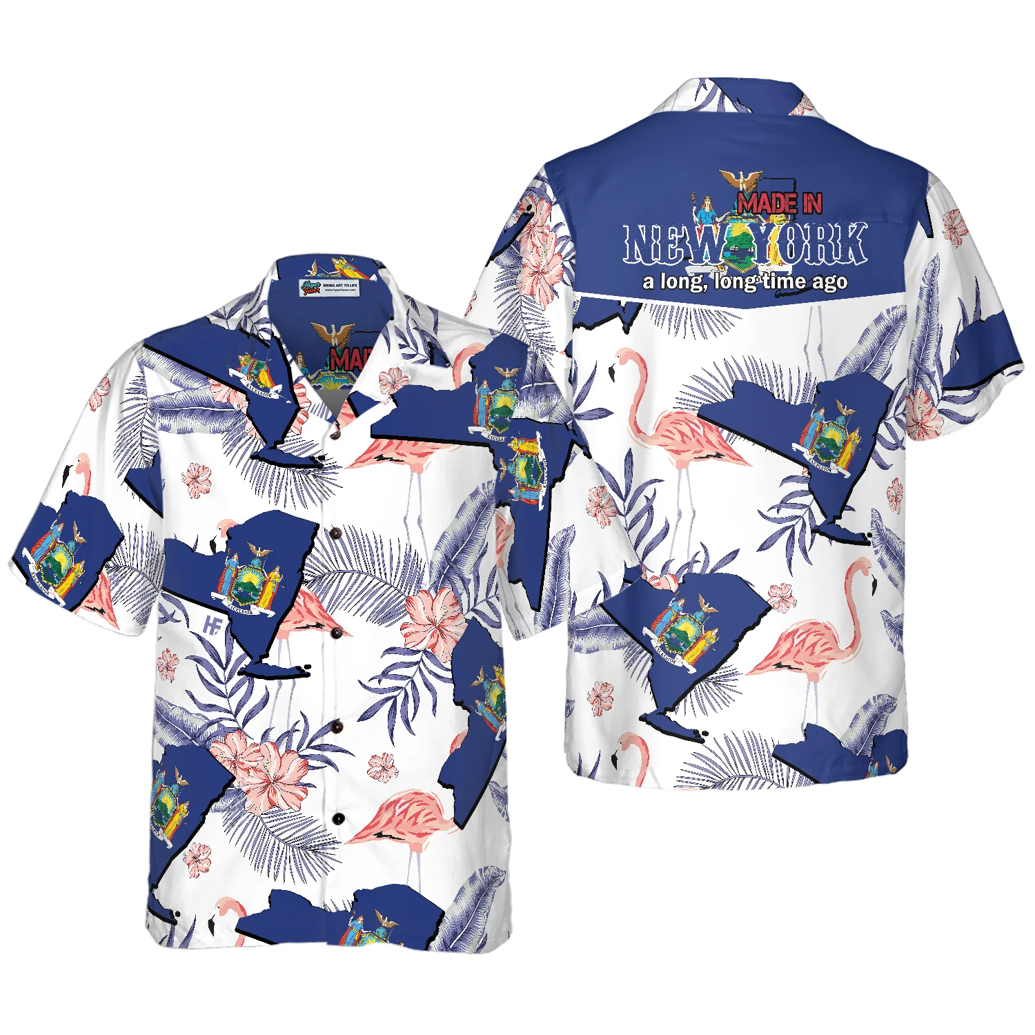 New York Made In Long Time Hawaiian Shirt Aloha Shirt For Men and Women