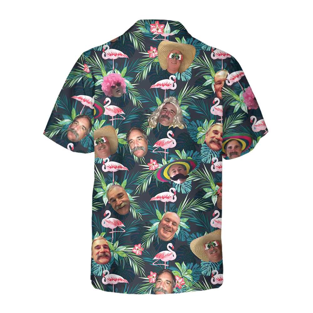 Funny Custom Face Flamingo Hawaiian Shirt Aloha Shirt For Men and Women