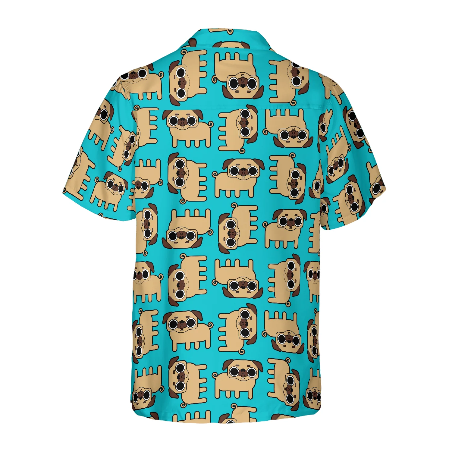 Pug Dog Seamless Pattern Shirt Hawaiian Shirt Aloha Shirt For Men and Women