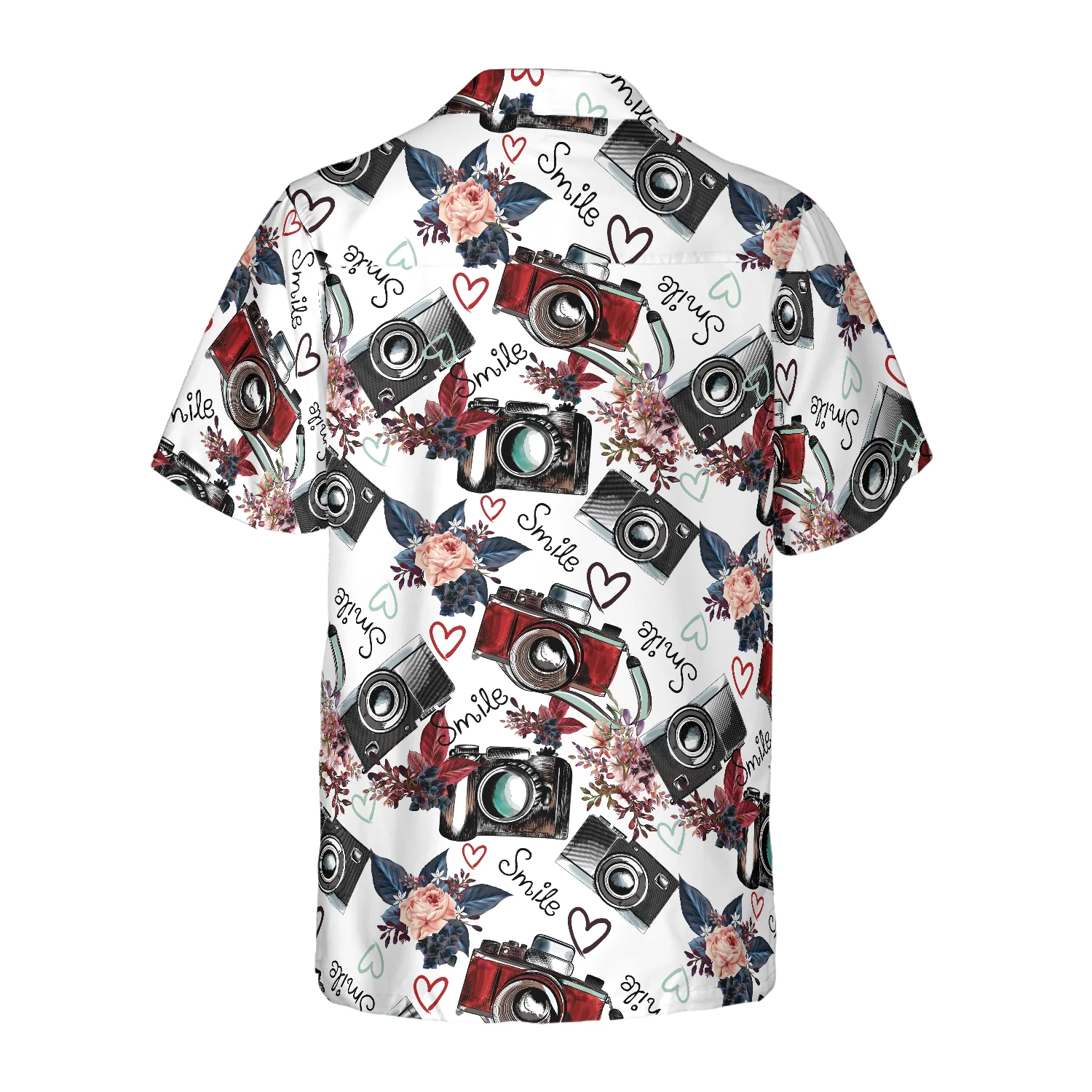 Vintage Camera Pattern Hawaiian Shirt Aloha Shirt For Men and Women