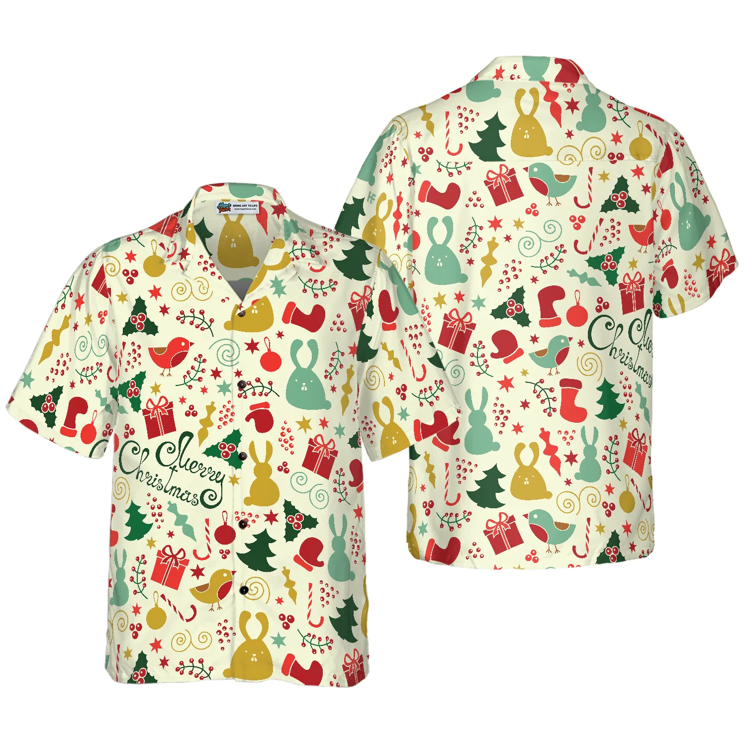 Merry Christmas Pattern 4 Hawaiian Shirt Aloha Shirt For Men and Women