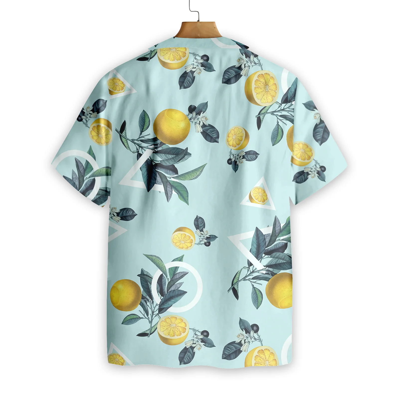 Tropical Lemon Pattern Hawaiian Shirt Aloha Shirt For Men and Women