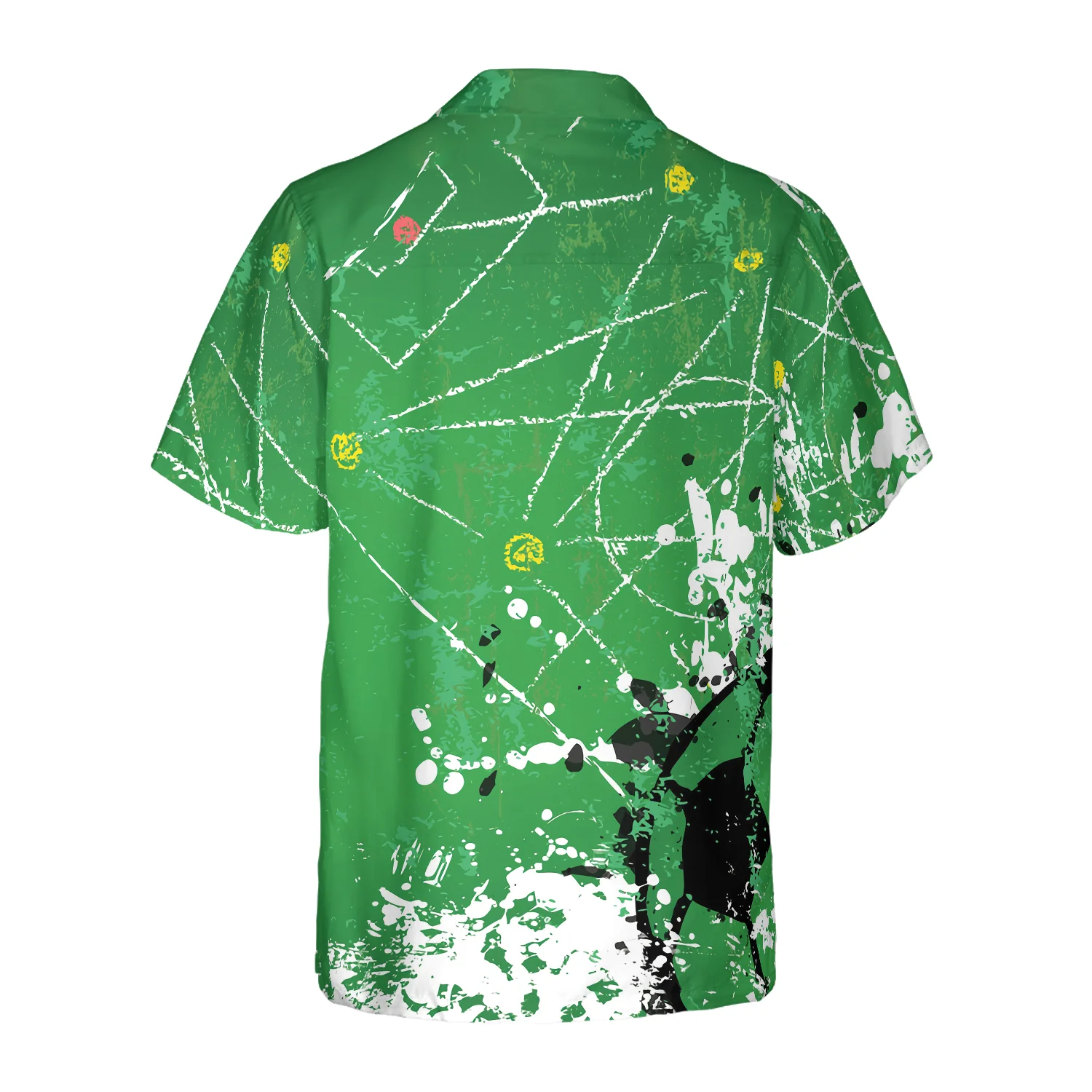 Soccer Green Background Hawaiian Shirt Aloha Shirt For Men and Women