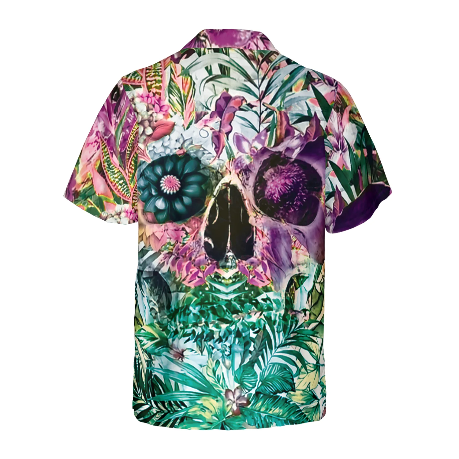 Summer Tropical Skull Pattern Hawaiian Shirt Aloha Shirt For Men and Women