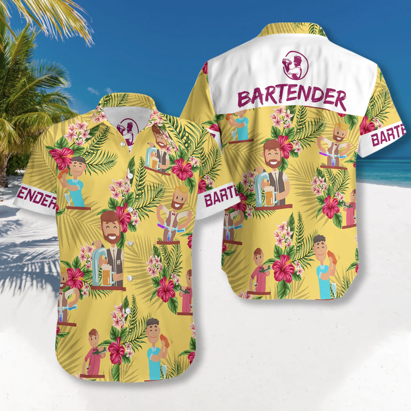 Bartender Hawaiian Shirt Aloha Shirt For Men and Women