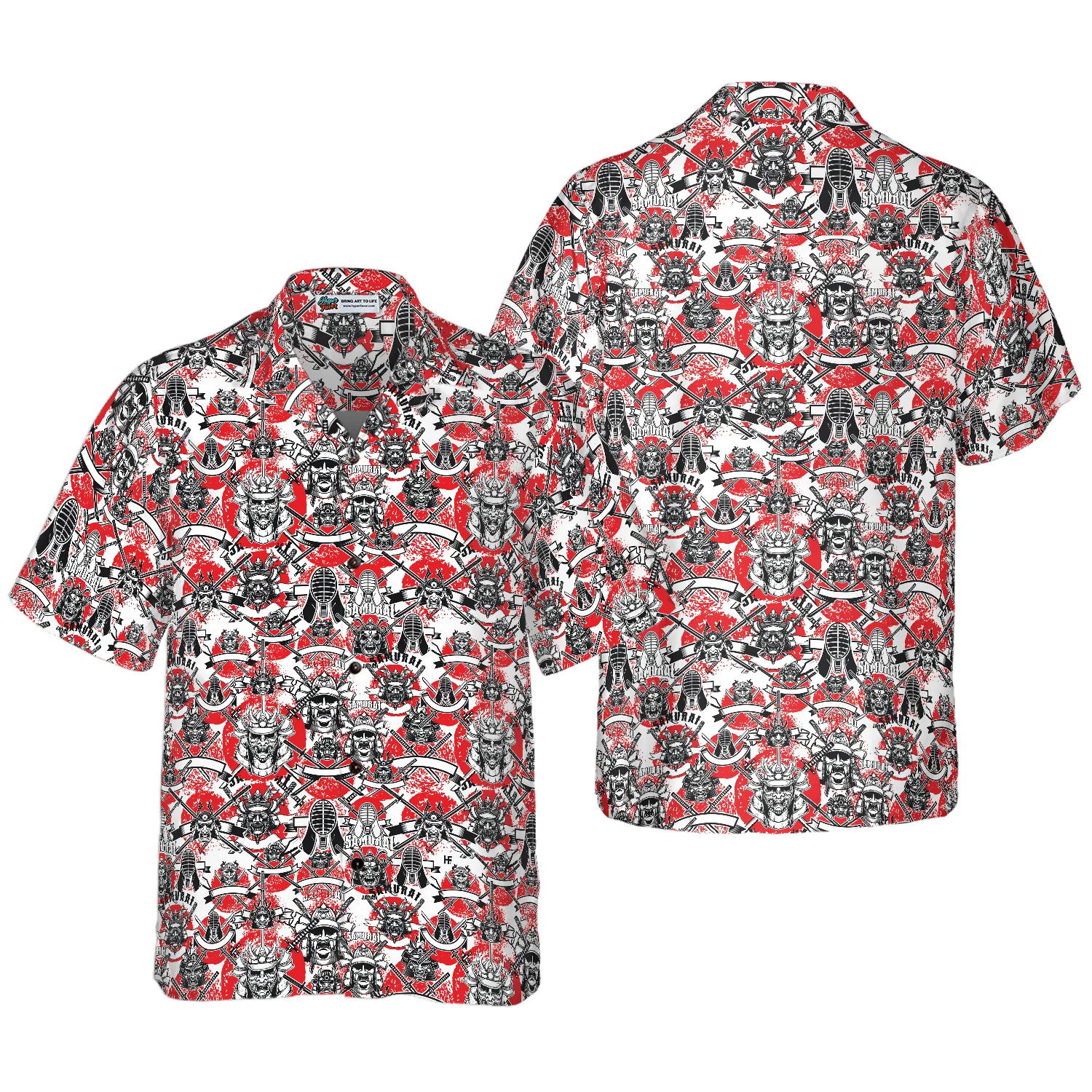 Samurai Hawaiian Shirt Aloha Shirt For Men and Women