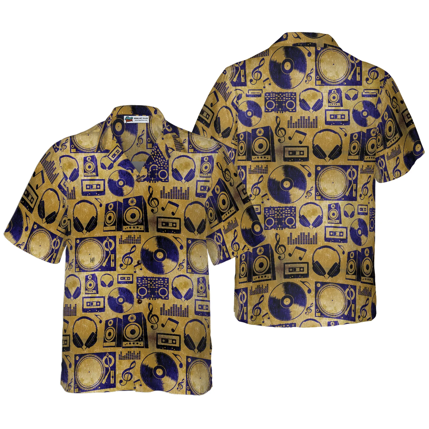 Music DJ Vintage Hawaiian Shirt Aloha Shirt For Men and Women