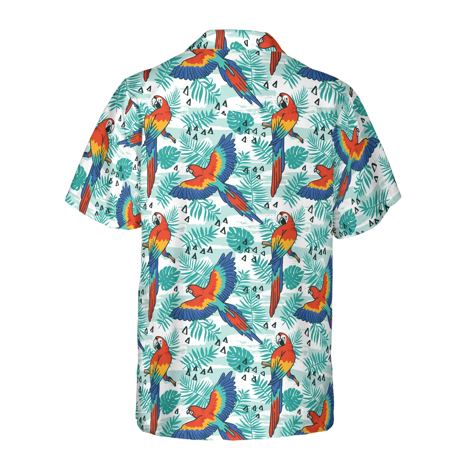 Watercolor Parrot  Palm Leaves Hawaiian Shirt Aloha Shirt For Men and Women