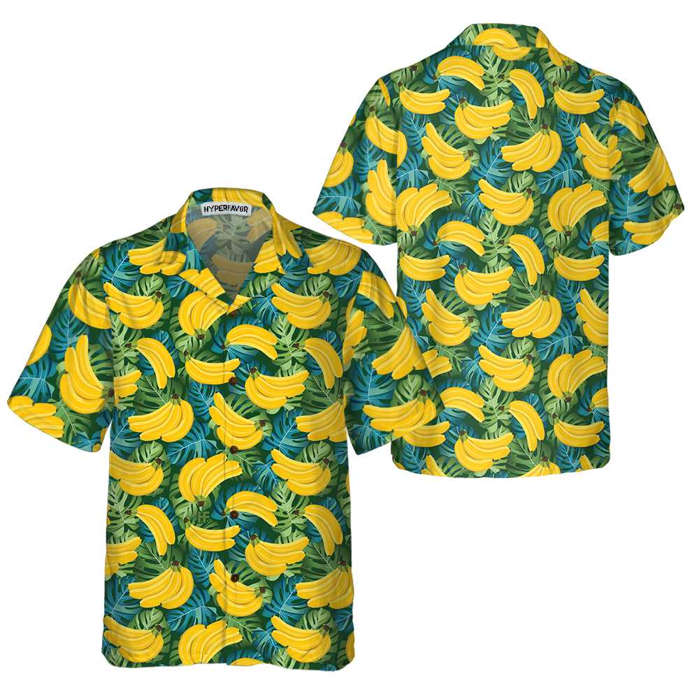 Banana Tropical Pattern Hawaiian Shirt Funny Banana Shirt For Adults Banana Pattern Shirt Aloha Shirt For Men and Women