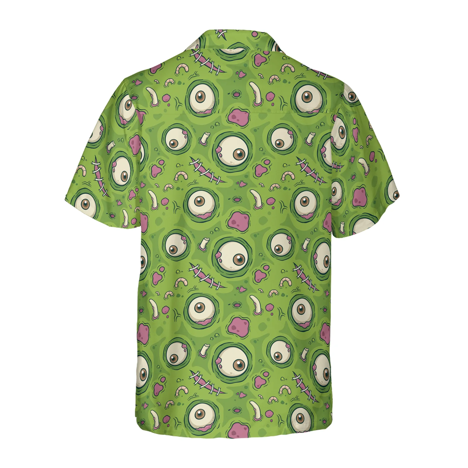 Creepy Halloween Zombie Skin Hawaiian Shirt Aloha Shirt For Men and Women