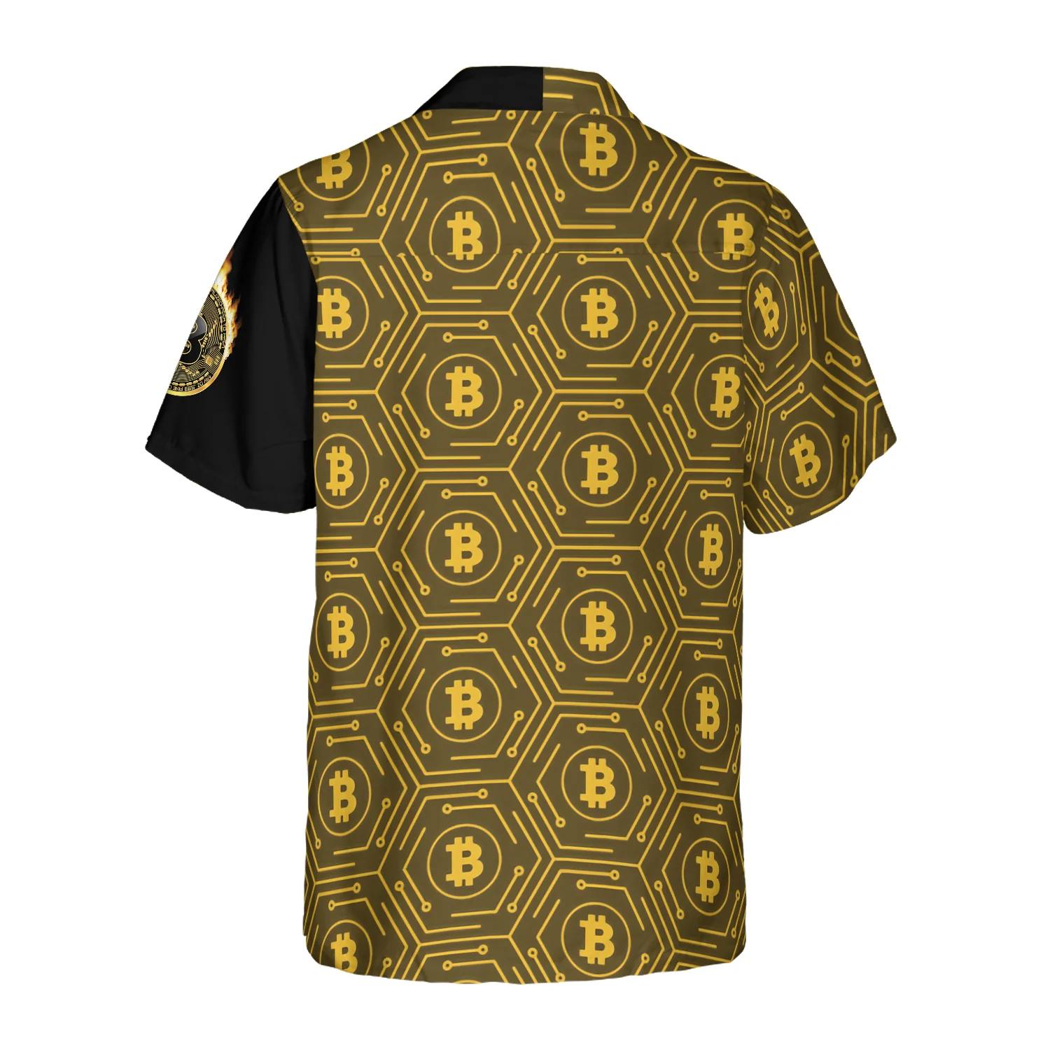 Bitcoin Flame Hawaiian Shirt Aloha Shirt For Men and Women