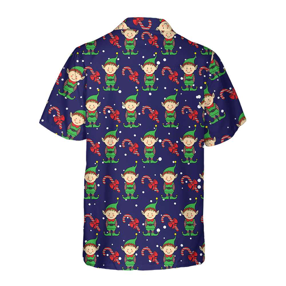 Christmas Elves On Blue Hawaiian Shirt Elf Christmas Shirt Best Xmas Gift Idea Aloha Shirt For Men and Women