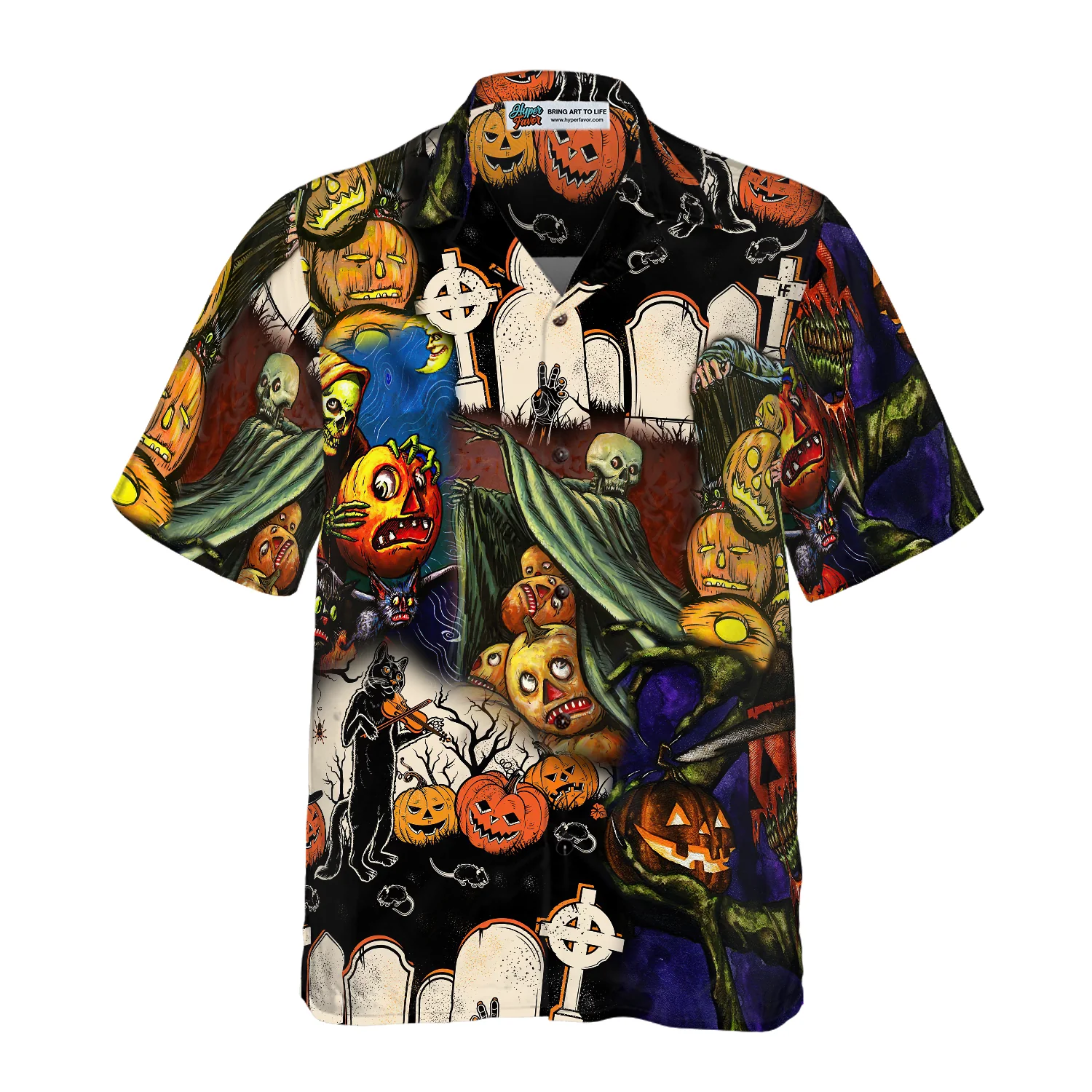 Pumpkin Night Is Coming Hawaiian Shirt Aloha Shirt For Men and Women