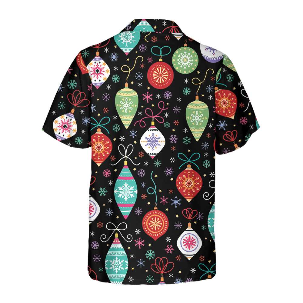 Christmas Ornament Pattern Hawaiian Shirt Funny Christmas Shirt Aloha Shirt For Men and Women