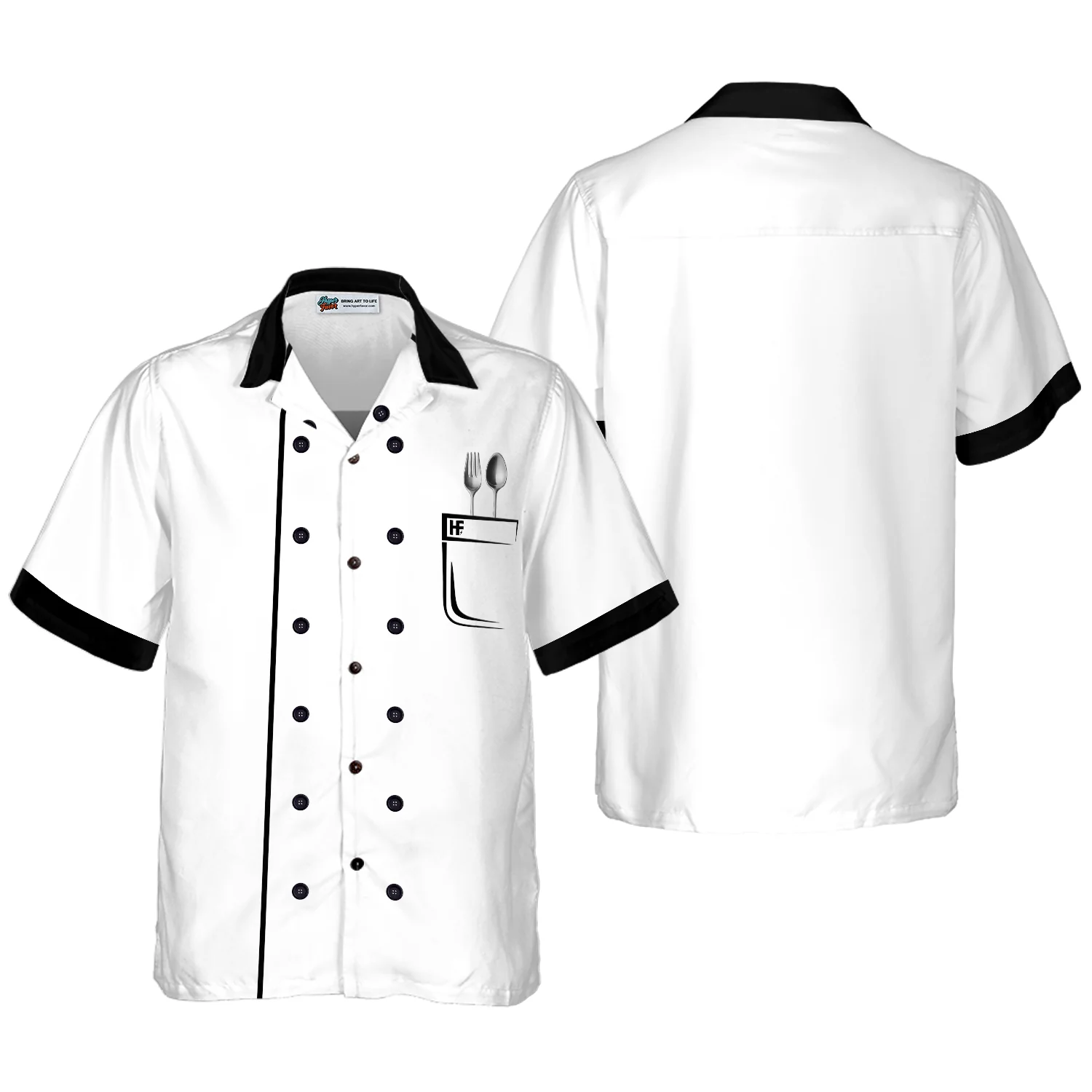 Chef Jacket Hawaiian Shirt Aloha Shirt For Men and Women