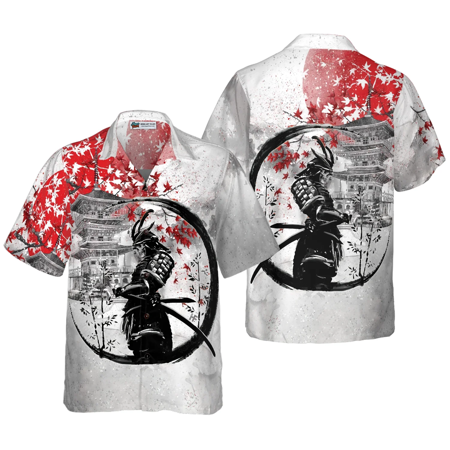 Samurai Skull Warrior Hawaiian Shirt Aloha Shirt For Men and Women