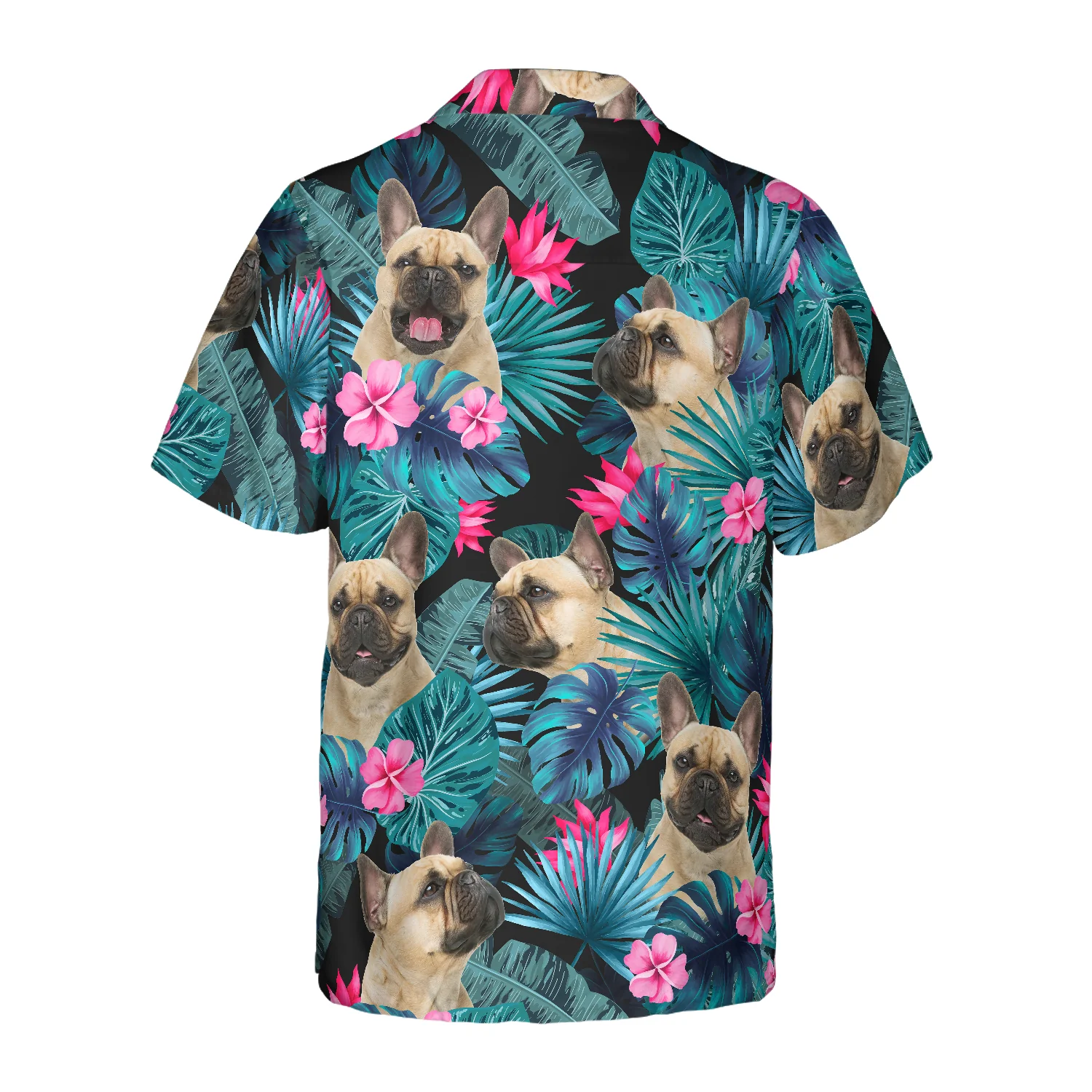 Tropical French Bulldog Hawaiian Shirt Aloha Shirt For Men and Women