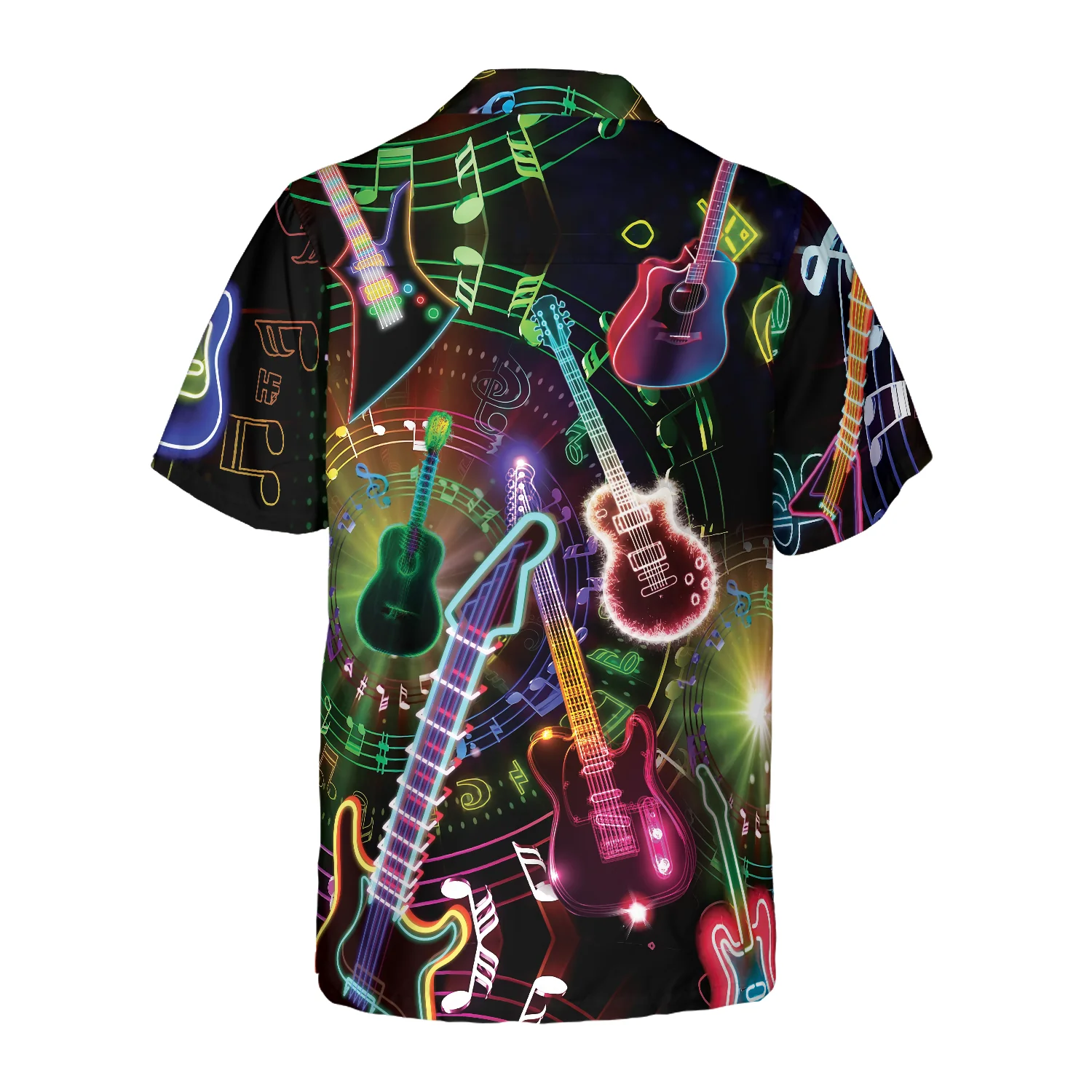 Colorful Guitars Hawaiian Shirt Aloha Shirt For Men and Women