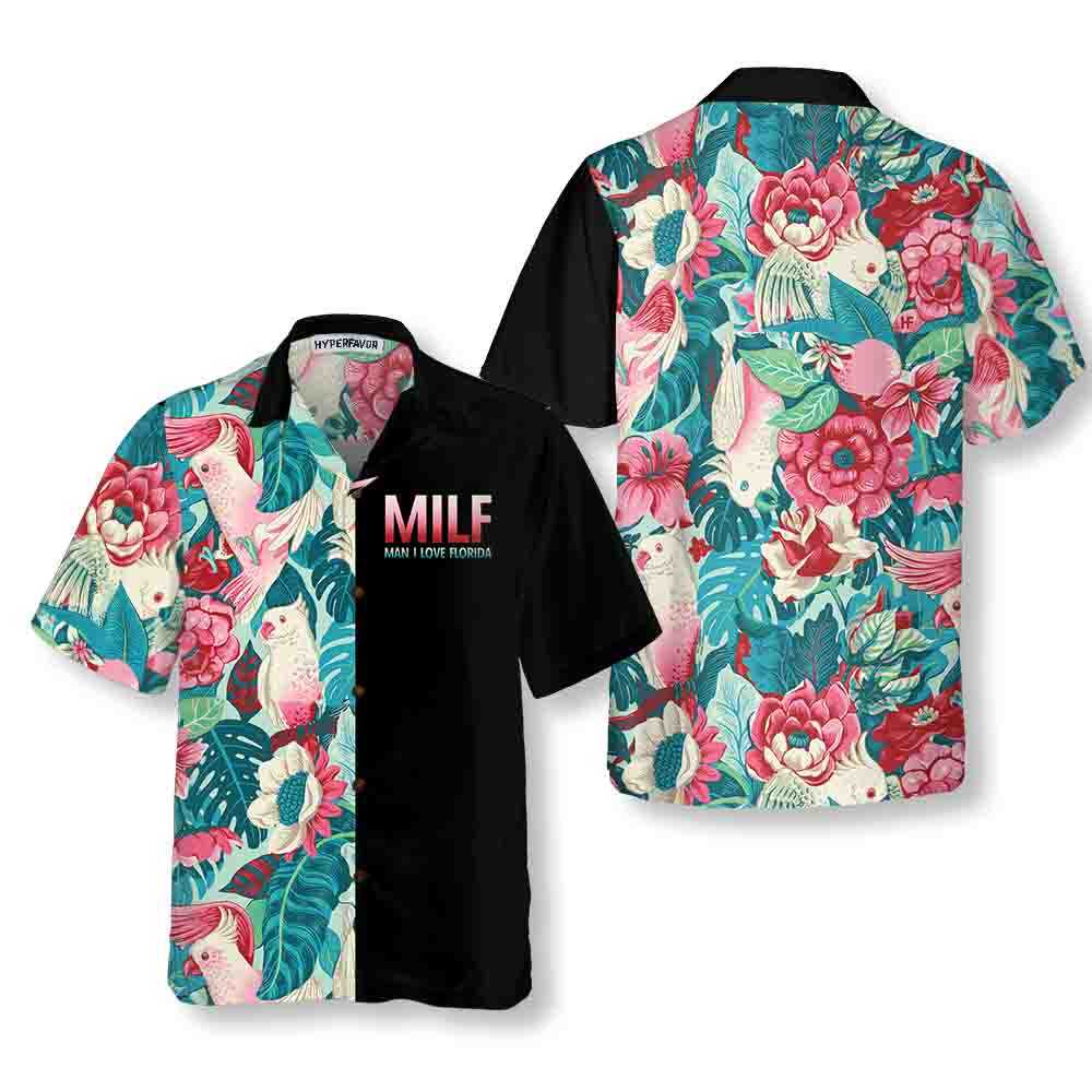 Man I Love Florida Hawaiian Shirt Tropical Pattern Florida Shirt Aloha Shirt For Men and Women