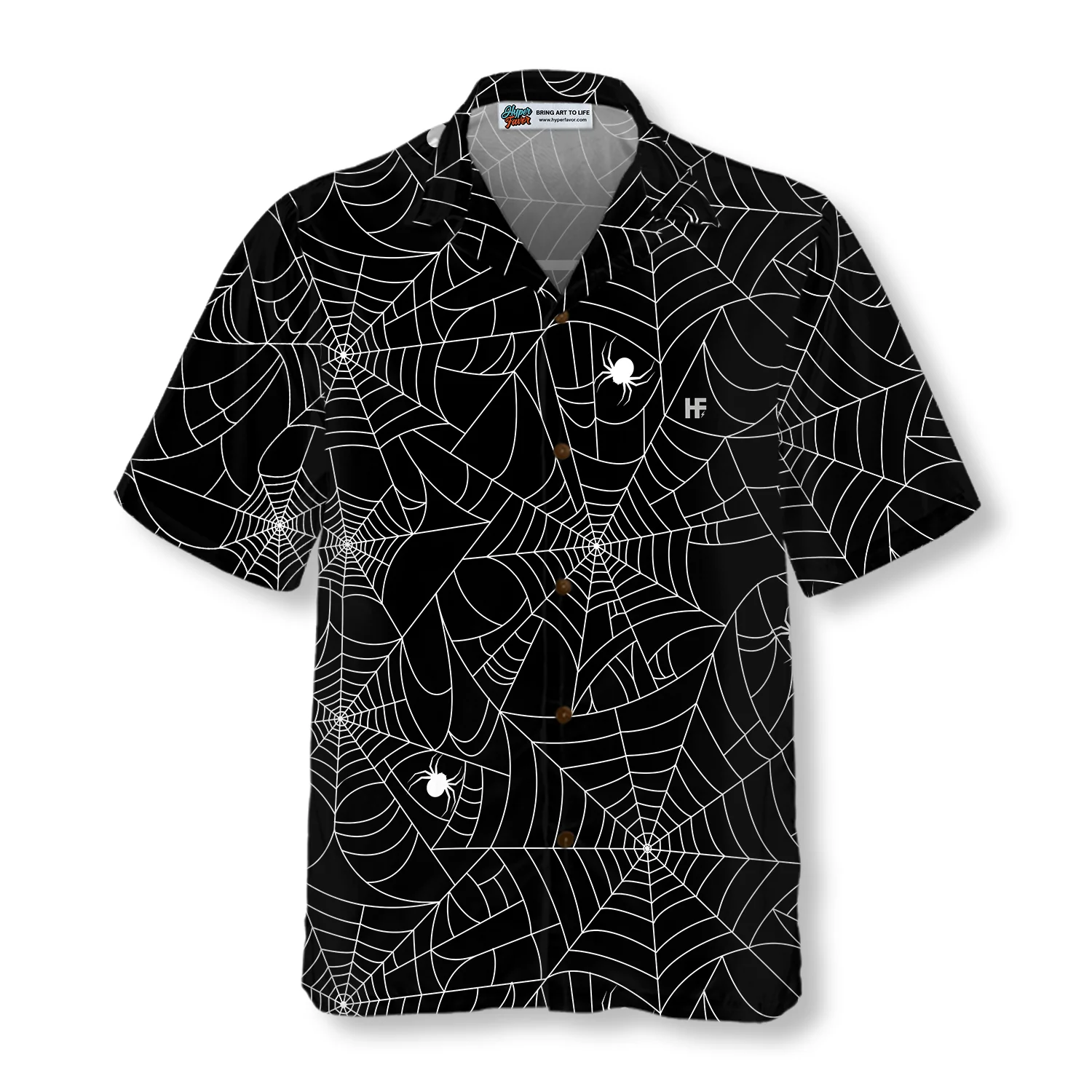 Halloween Spider Web Hawaiian Shirt Aloha Shirt For Men and Women