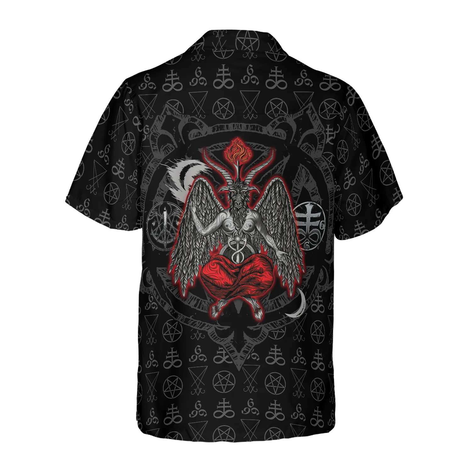 Baphomet Demon Satanism Pentagram Hawaiian Shirt Aloha Shirt For Men and Women