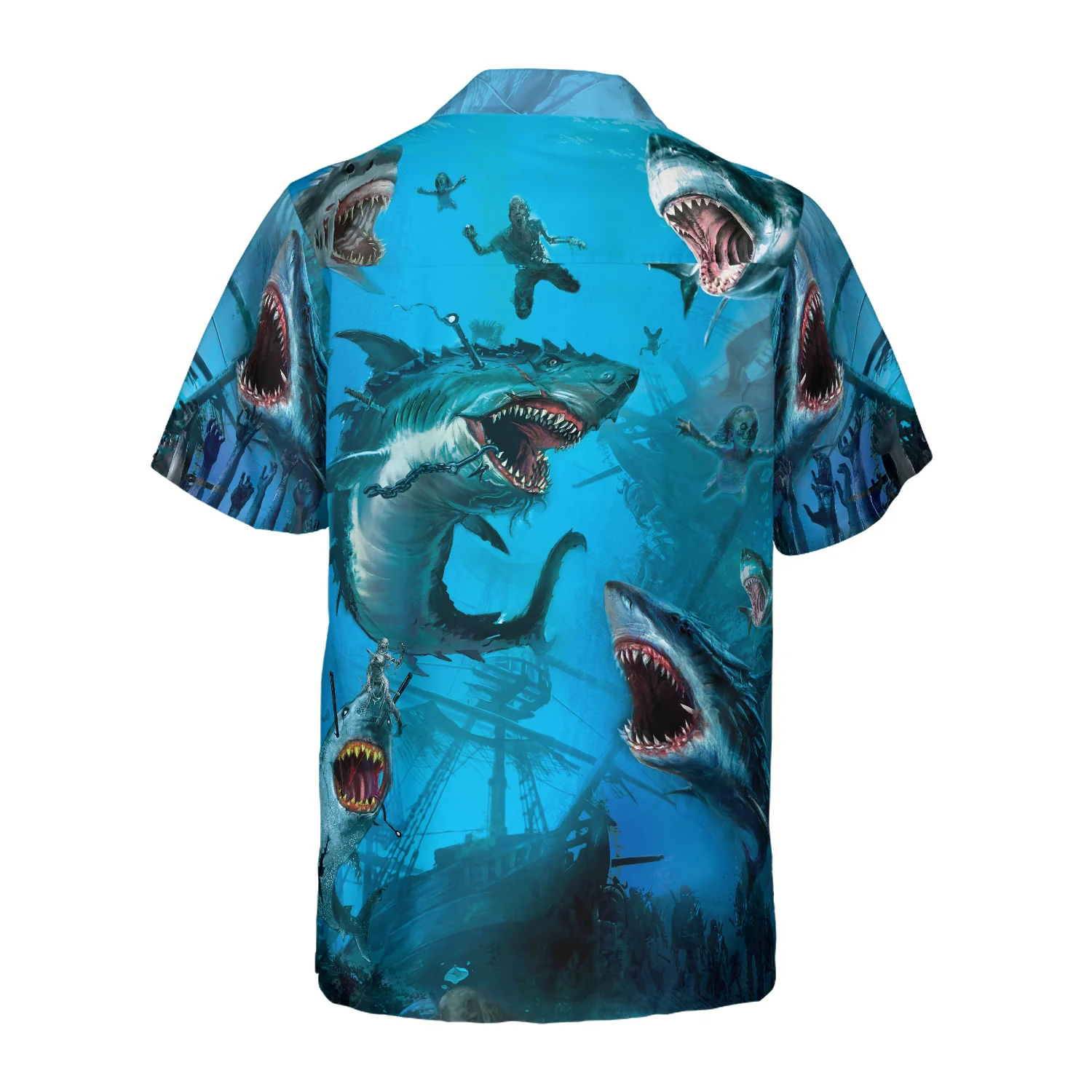 Shark Under The Sea Hawaiian Shirt Aloha Shirt For Men and Women