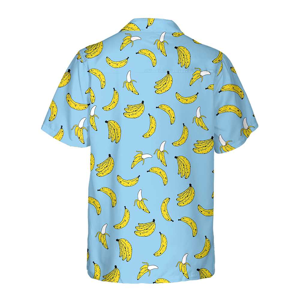 Summer Banana Seamless Pattern Hawaiian Shirt Funny Banana Shirt For Adults Banana Pattern Shirt Aloha Shirt For Men and Women