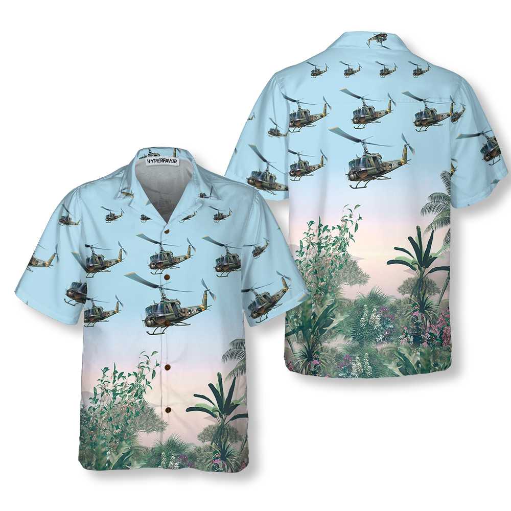 Us Army Helicopter Hawaiian Shirt Tropical Helicopter Shirt Aloha Shirt For Men and Women