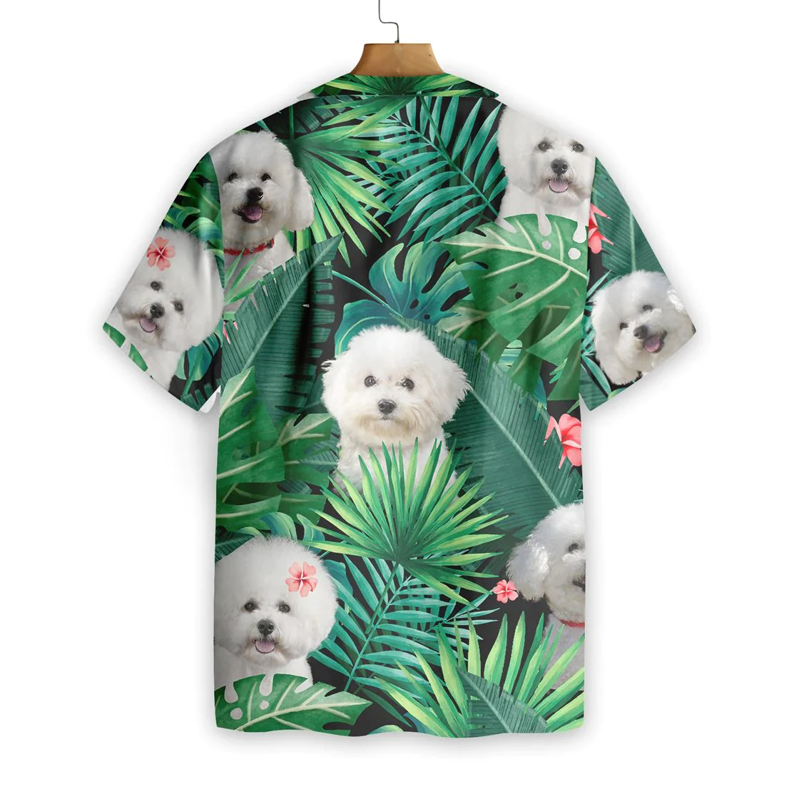 Tropical Bichon Frise Hawaiian Shirt Aloha Shirt For Men and Women