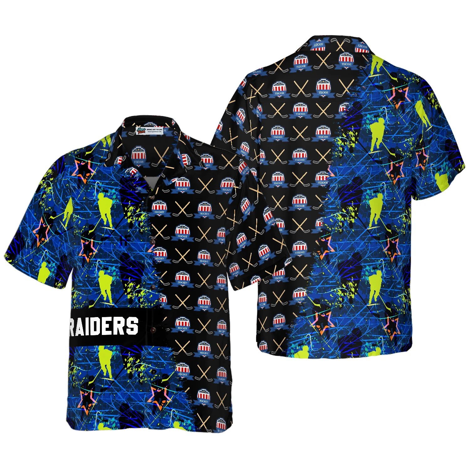 Hockey Sticks Pattern Custom Hawaiian Shirt Aloha Shirt For Men and Women