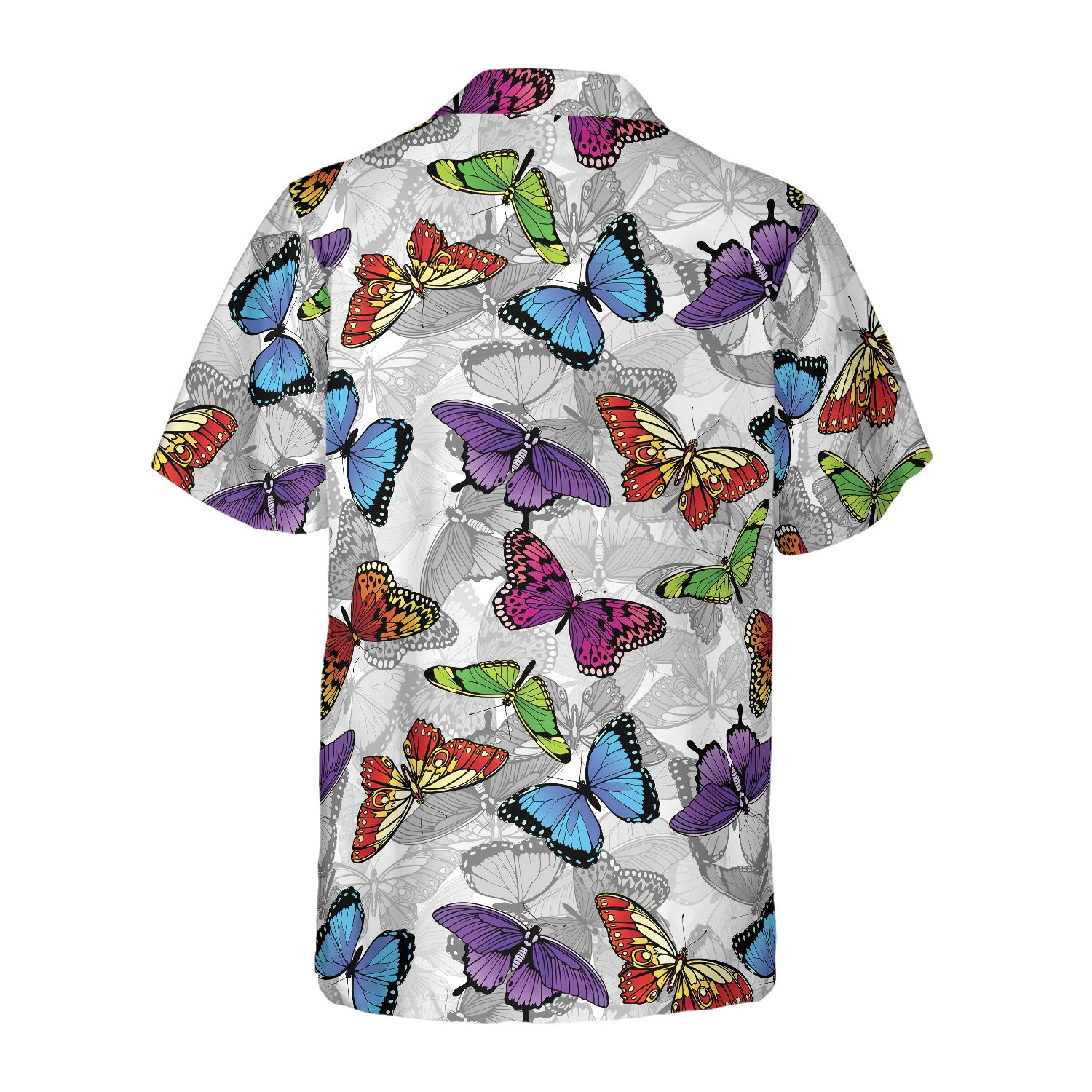 Colorful Butterfly Hawaiian Shirt Aloha Shirt For Men and Women