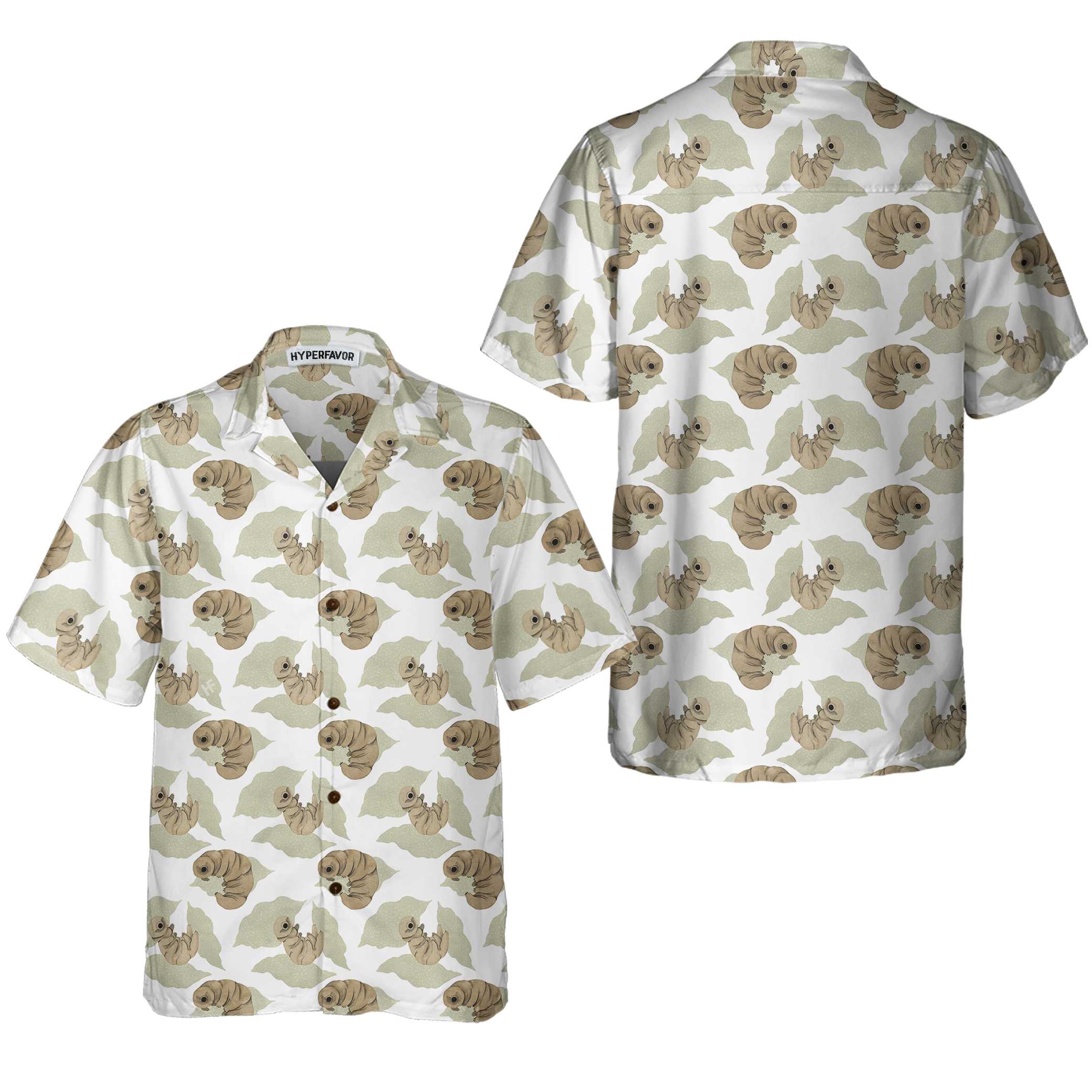 Larval Watercolor Pattern Hawaiian Shirt Aloha Shirt For Men and Women