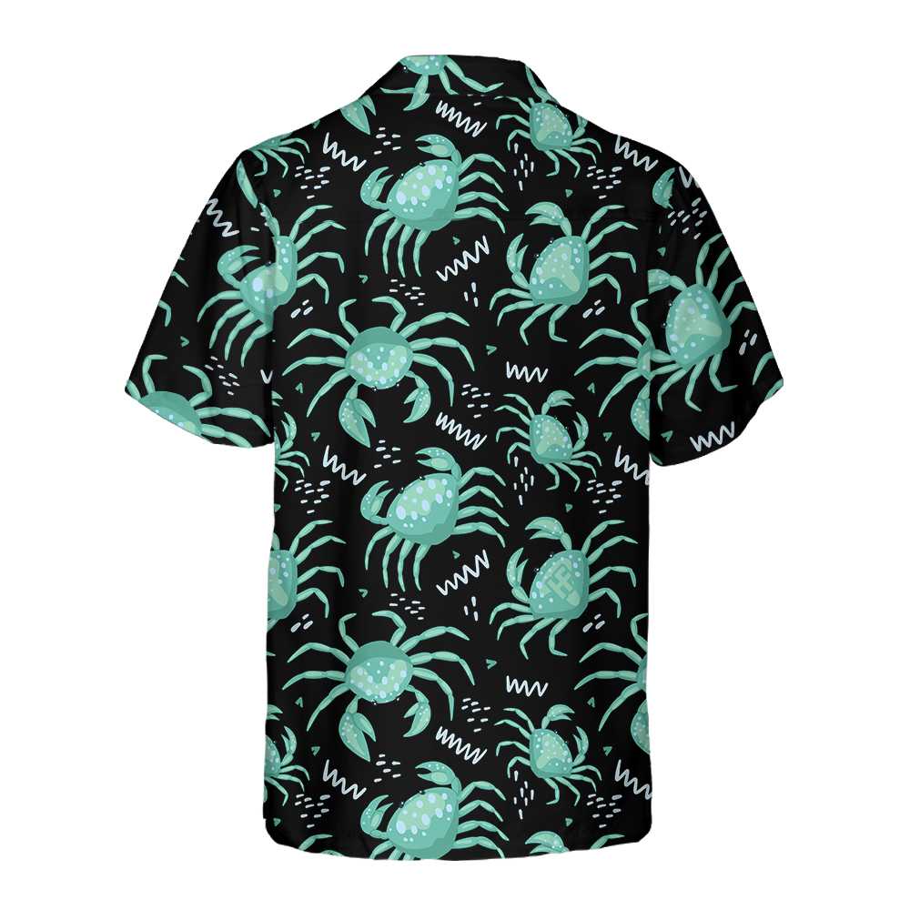 Cute Green Crab Hawaiian Shirt Green Crab Shirt  Women Best Gift For Crab Lover Aloha Shirt For Men and Women