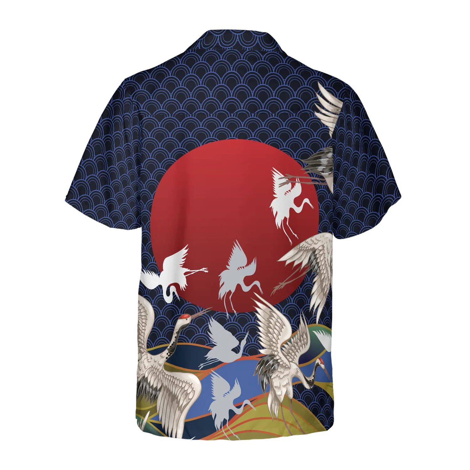 Japanese Cranes Hawaiian Shirt Aloha Shirt For Men and Women