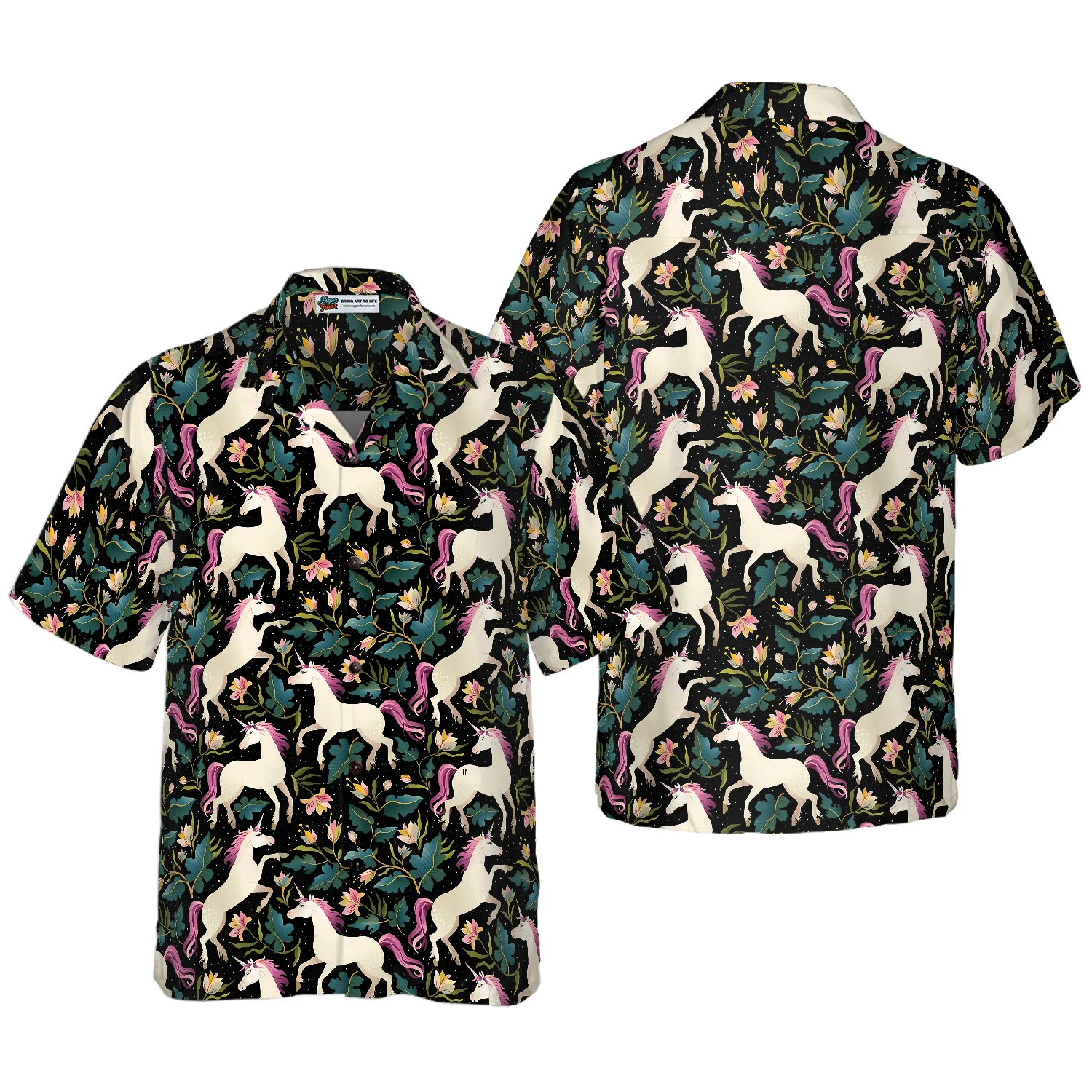 Fantasy Unicorns Hawaiian Shirt Aloha Shirt For Men and Women