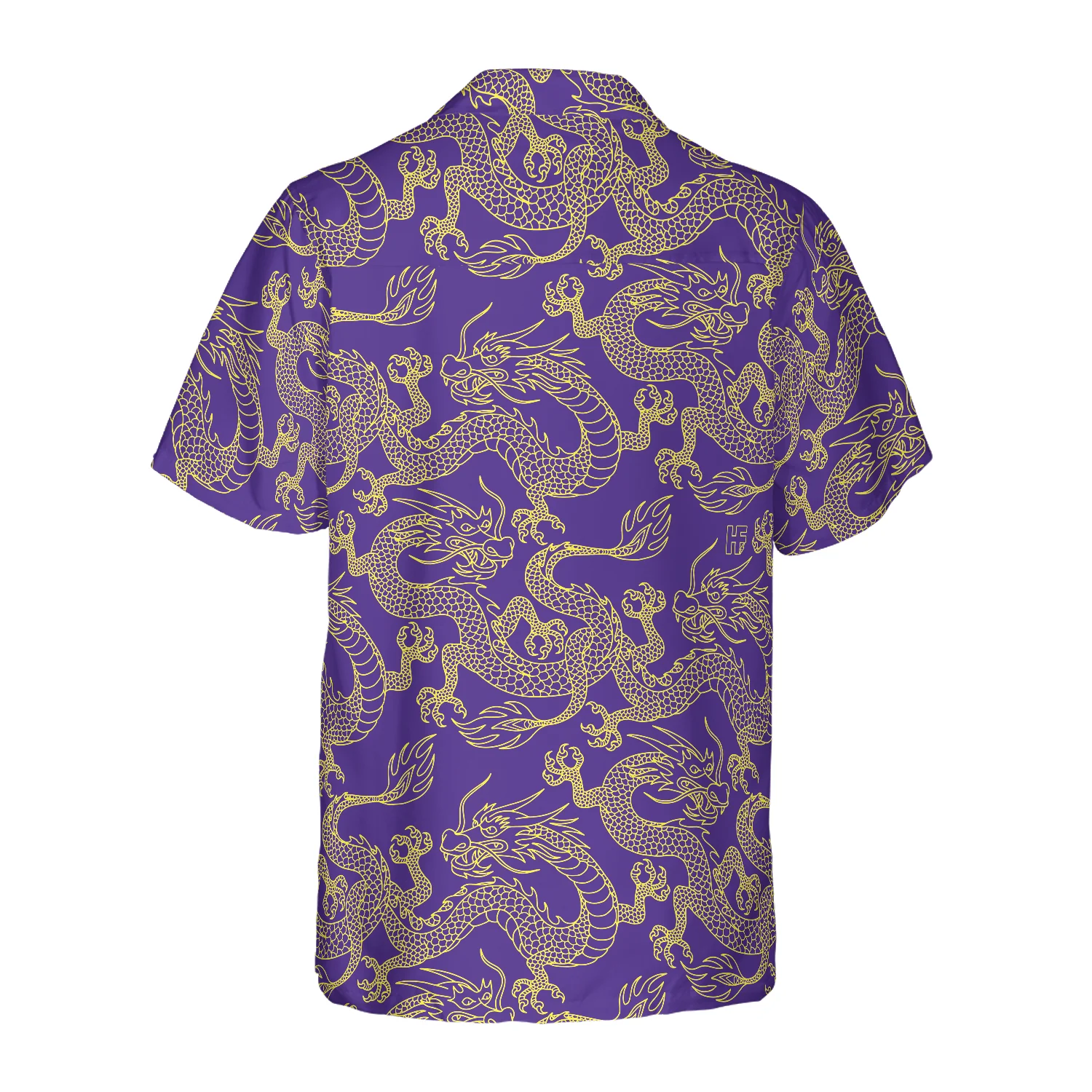 Purple And Gold Edition Oriental Dragon Hawaiian Shirt Aloha Shirt For Men and Women