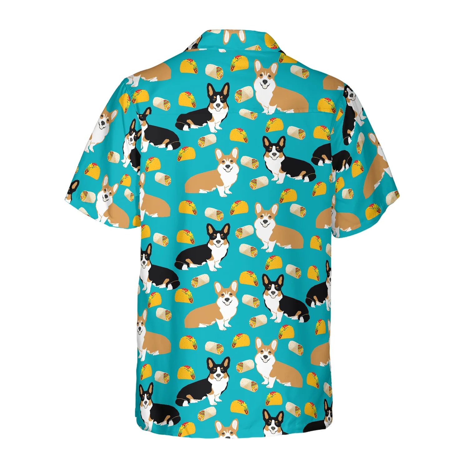 Colorful Corgi  Foods Hawaiian Shirt Aloha Shirt For Men and Women