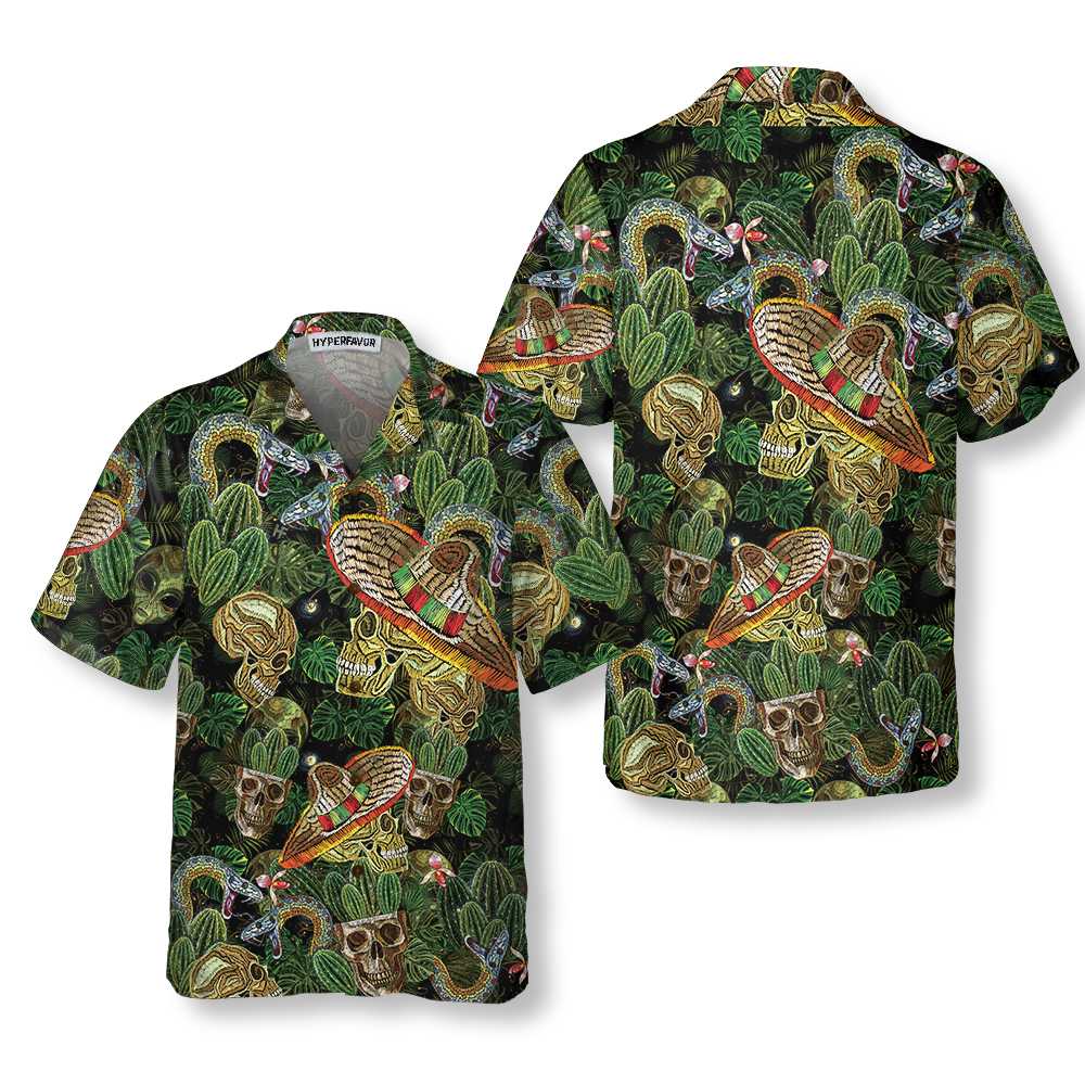 Cactus  Skull Hawaiian Shirt Cool Skull Cactus Hawaiian Shirt Cactus Gift Aloha Shirt For Men and Women