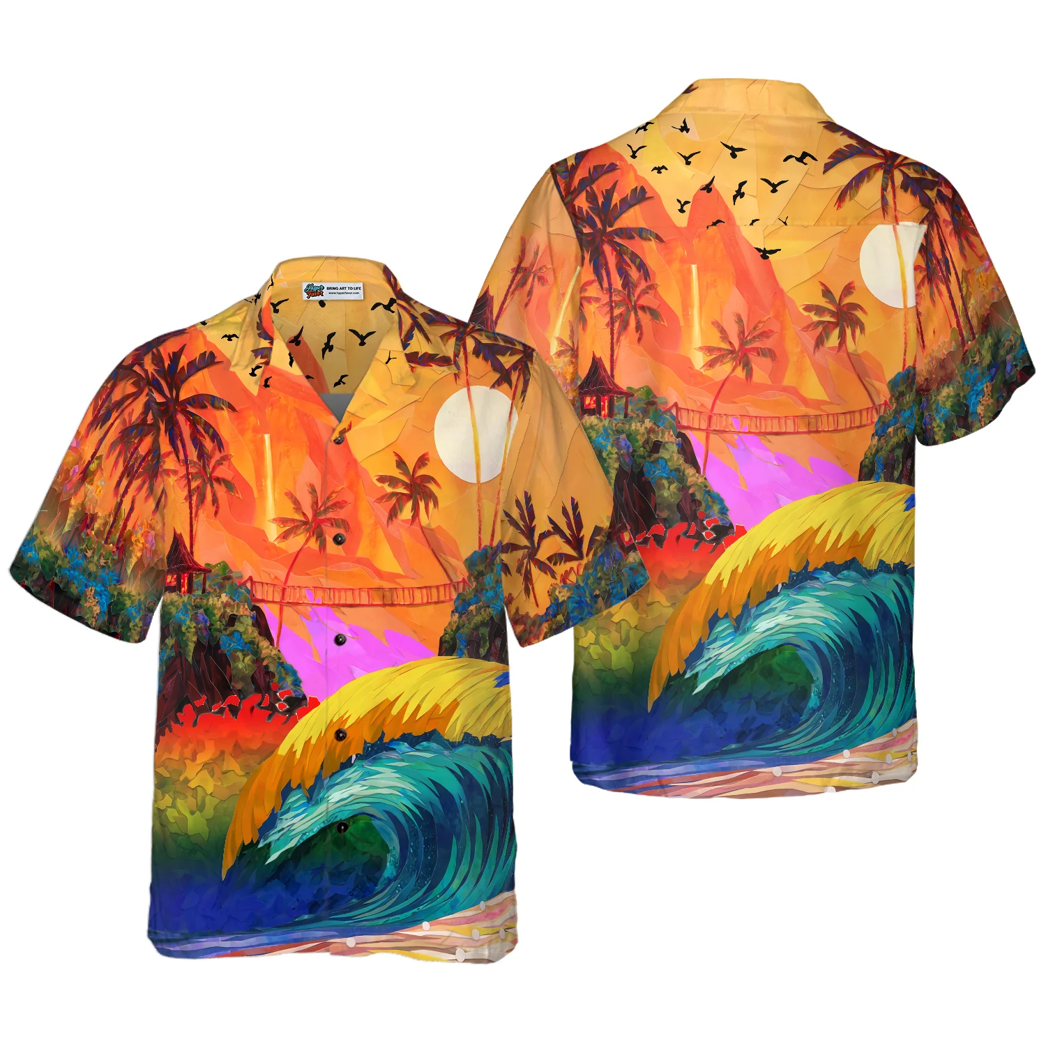 LGBT SUNSET HAWAIIAN SHIRT Hawaiian Shirt Aloha Shirt For Men and Women