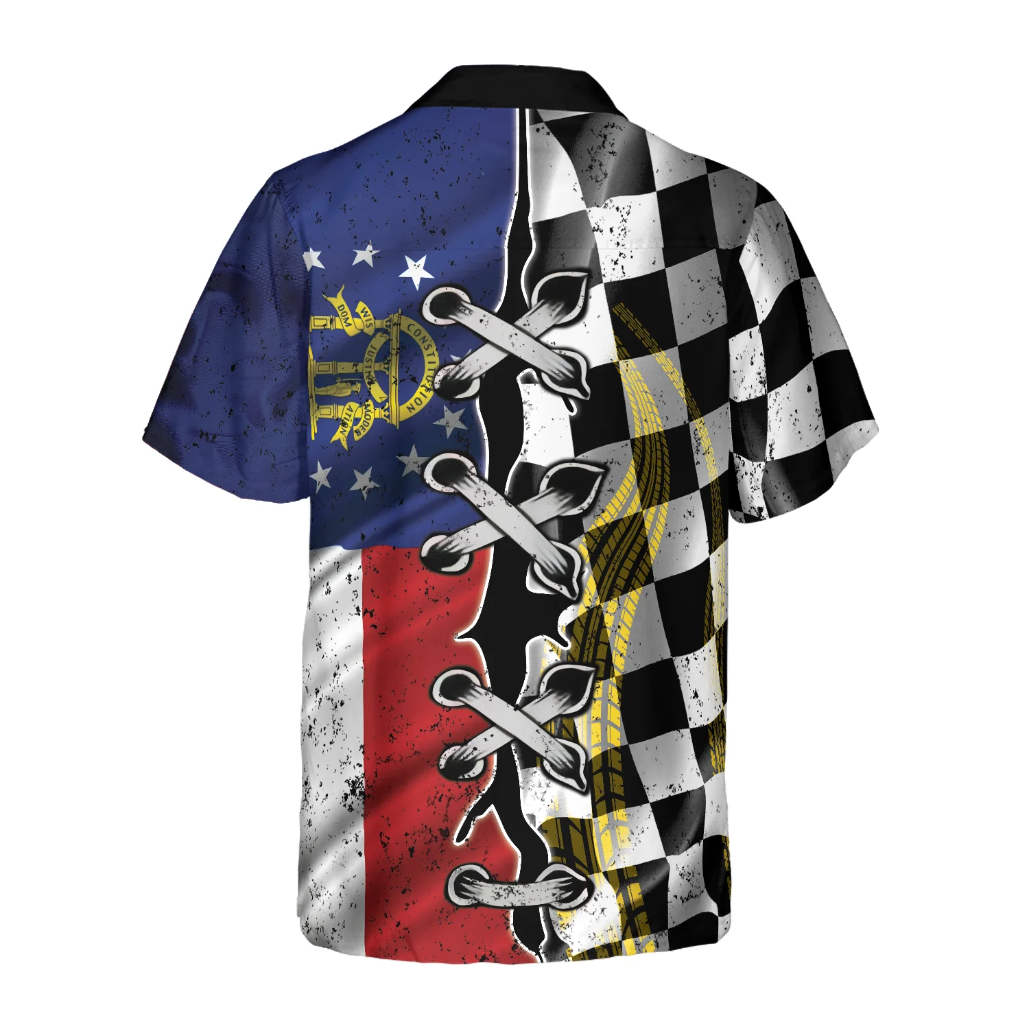 Georgia Racing Flag Hawaiian Shirt Aloha Shirt For Men and Women