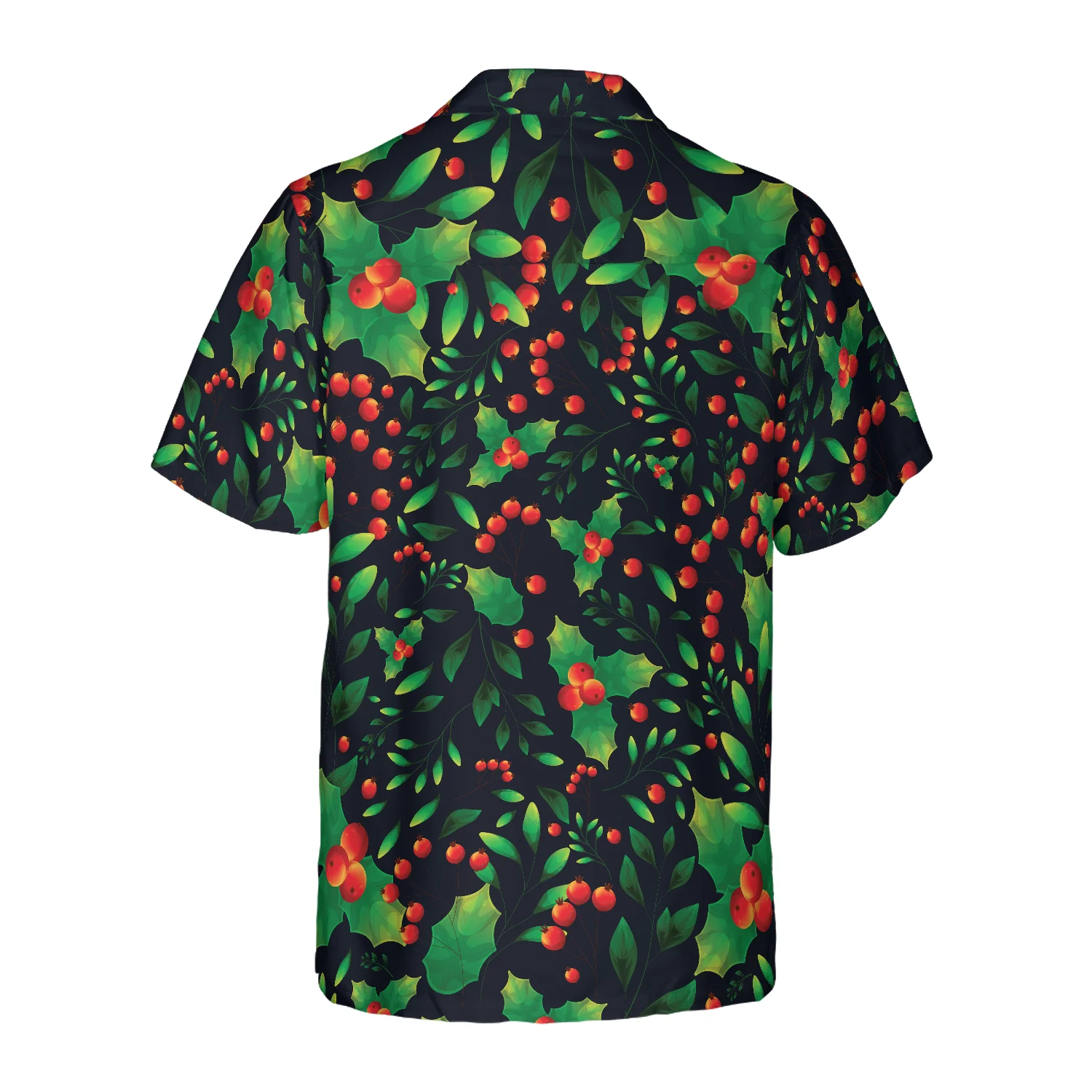 Hyperfavor Christmas Tree Pattern Hawaiian shirt Christmas Shirts Short Sleeve Button Down Shirt Aloha Shirt For Men and Women