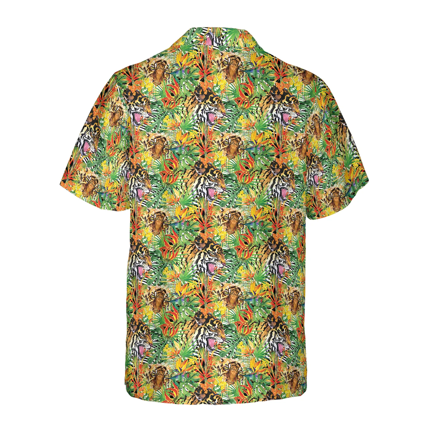 Tropical Jungle Tiger Hawaiian Shirt Aloha Shirt For Men and Women