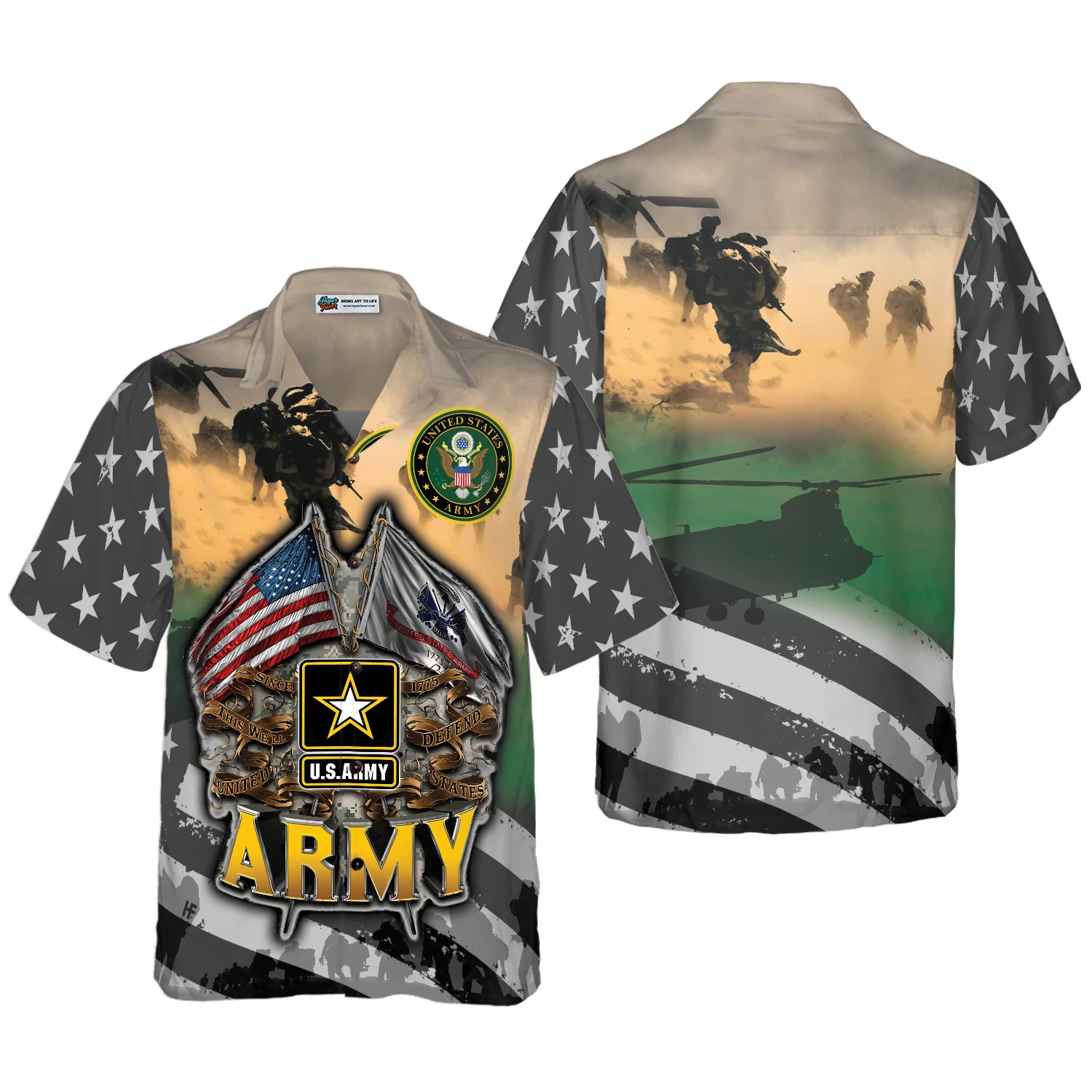 Veteran Proudly Served The US Army Hawaiian Shirt Aloha Shirt For Men and Women