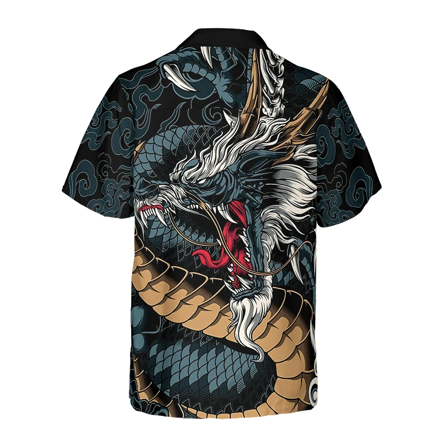 Kanagawa Dragon Hawaiian Shirt Aloha Shirt For Men and Women