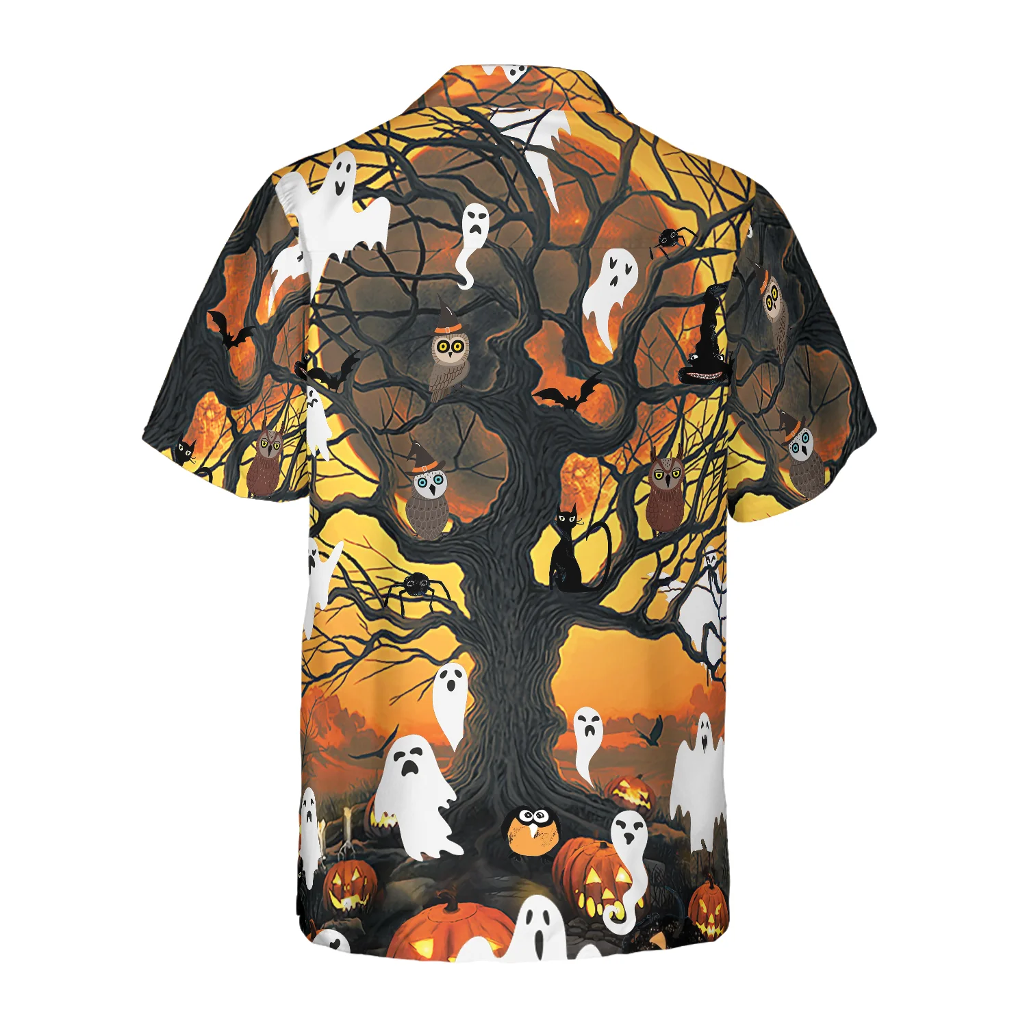 Night Of Pumpkin  Ghost Hawaiian Shirt Aloha Shirt For Men and Women