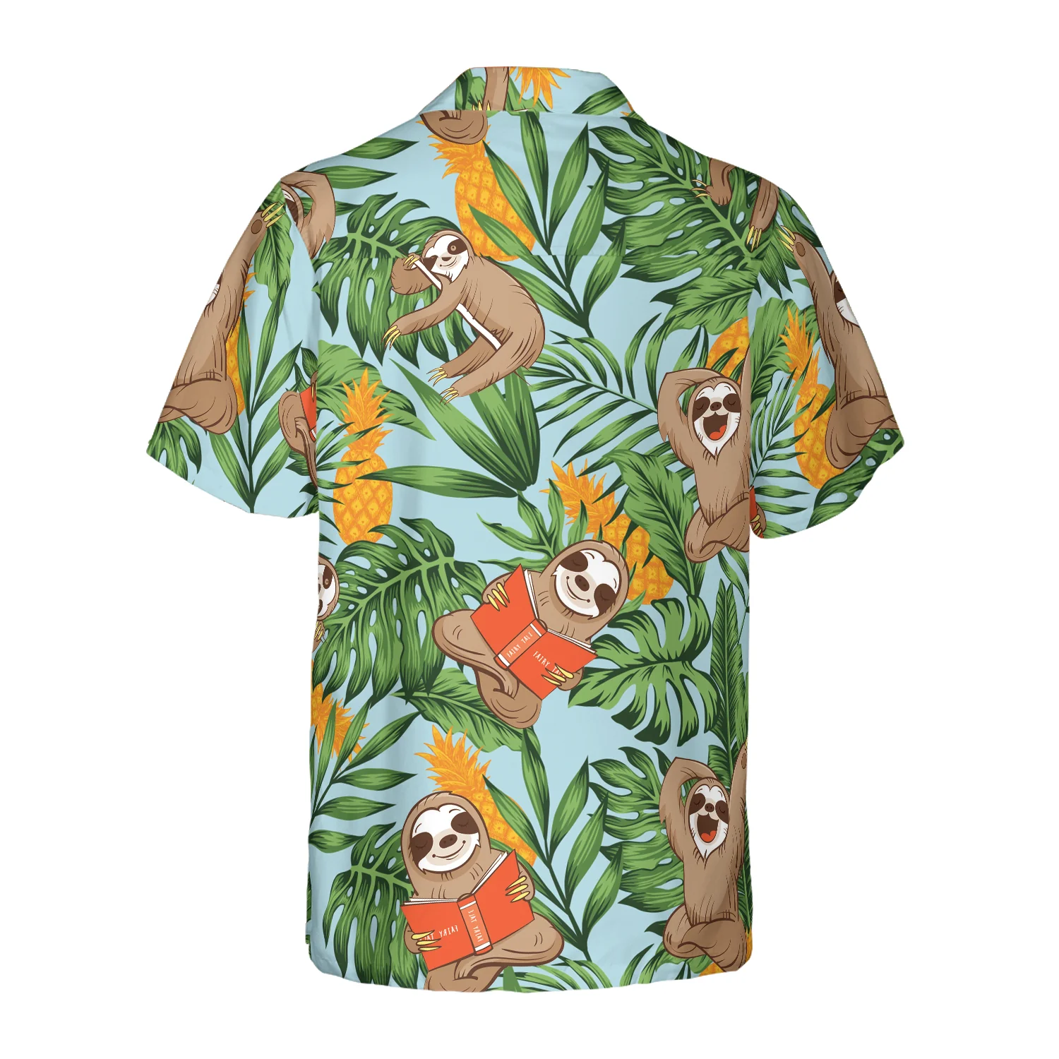 Sloth With Tropical Fruit Shirt Hawaiian Shirt Aloha Shirt For Men and Women