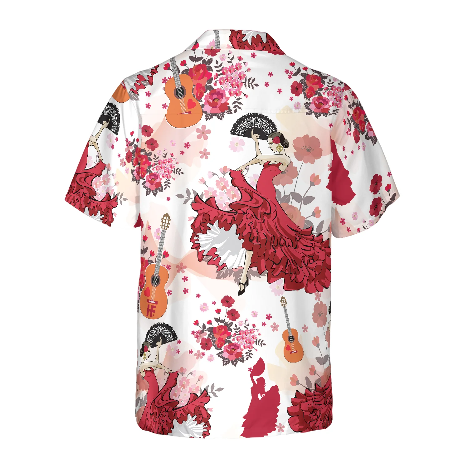 Flamenco Dancing Hawaiian Shirt Aloha Shirt For Men and Women