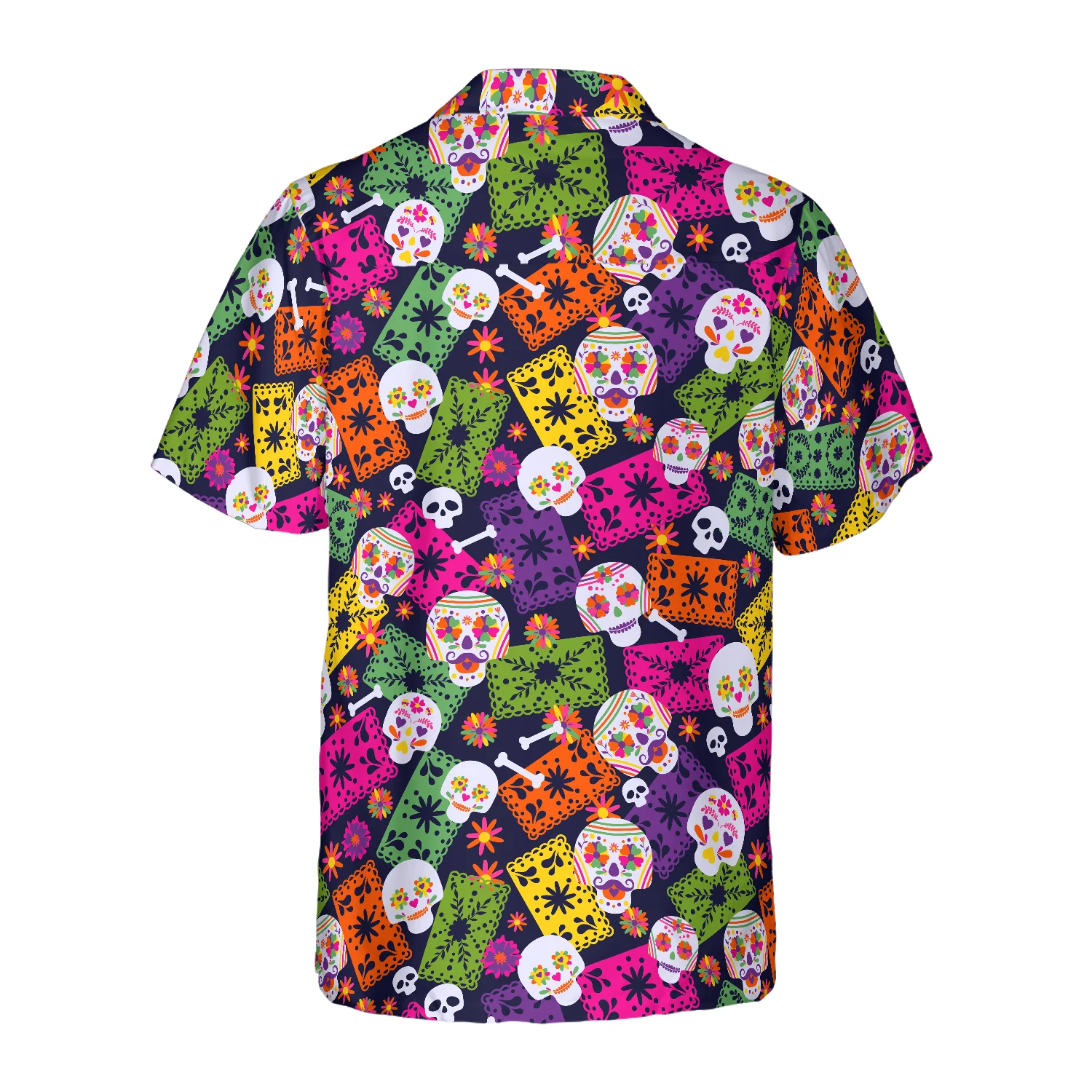 Mexican Skull Pattern Hawaiian Shirt Aloha Shirt For Men and Women